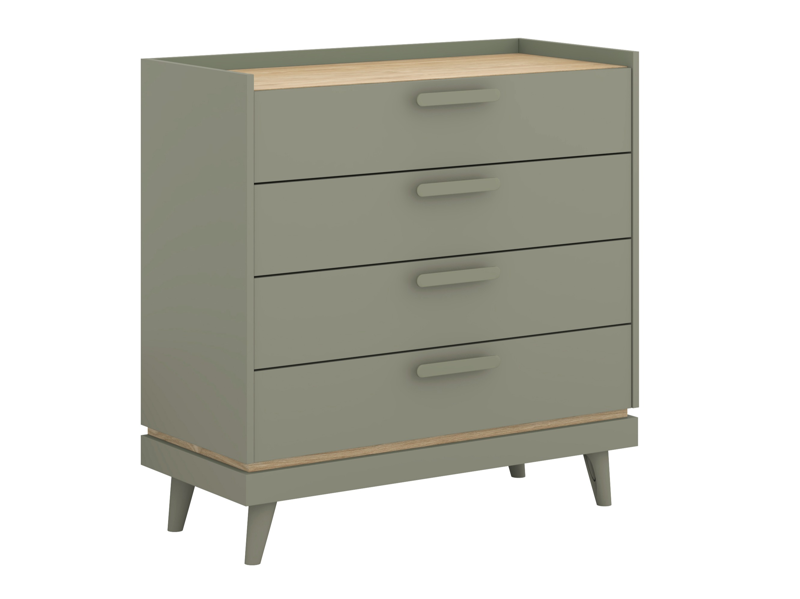 Commode Fertalu 104 (Vert + Chêne)