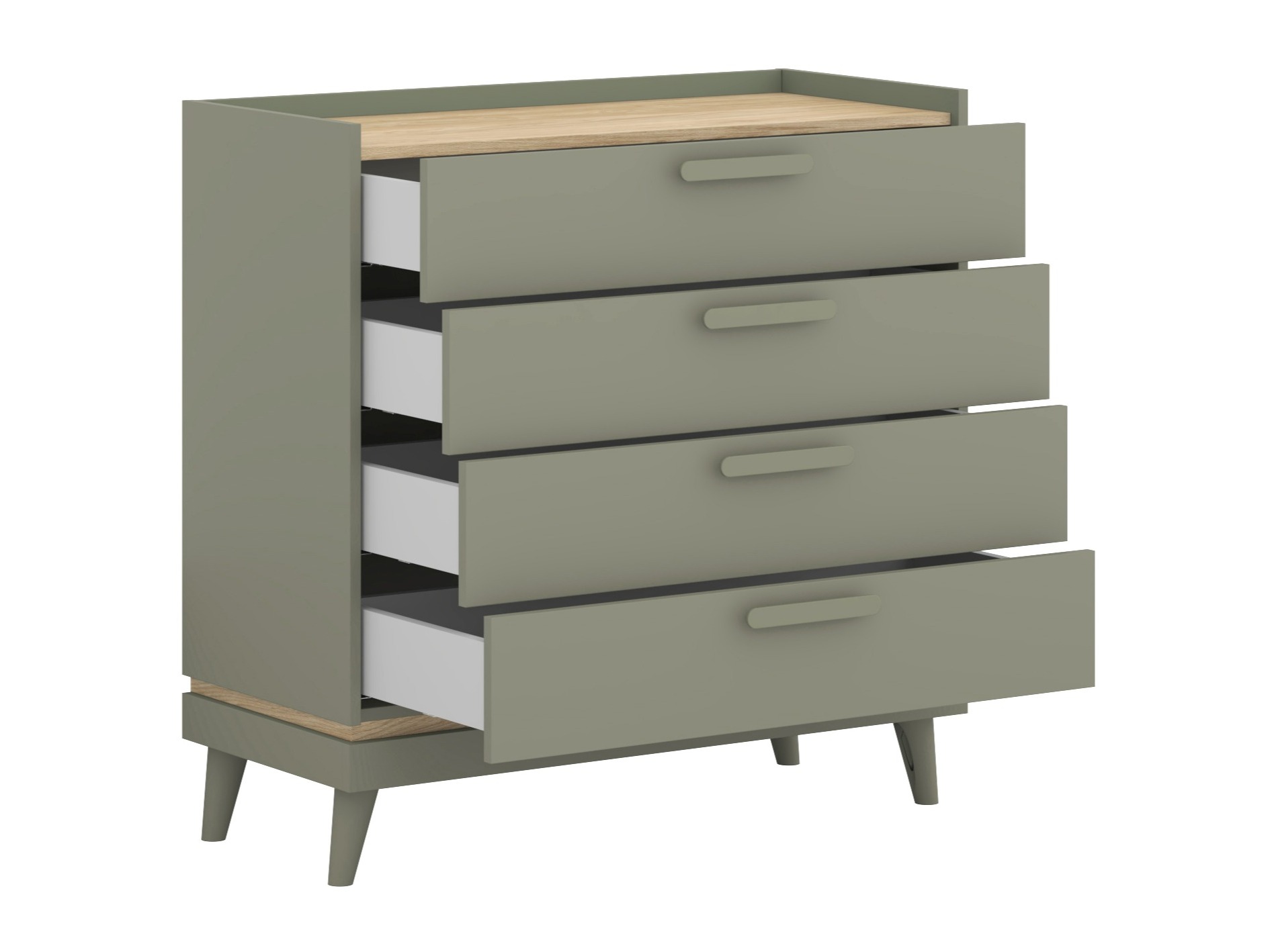 Commode Fertalu 104 (Vert + Chêne)