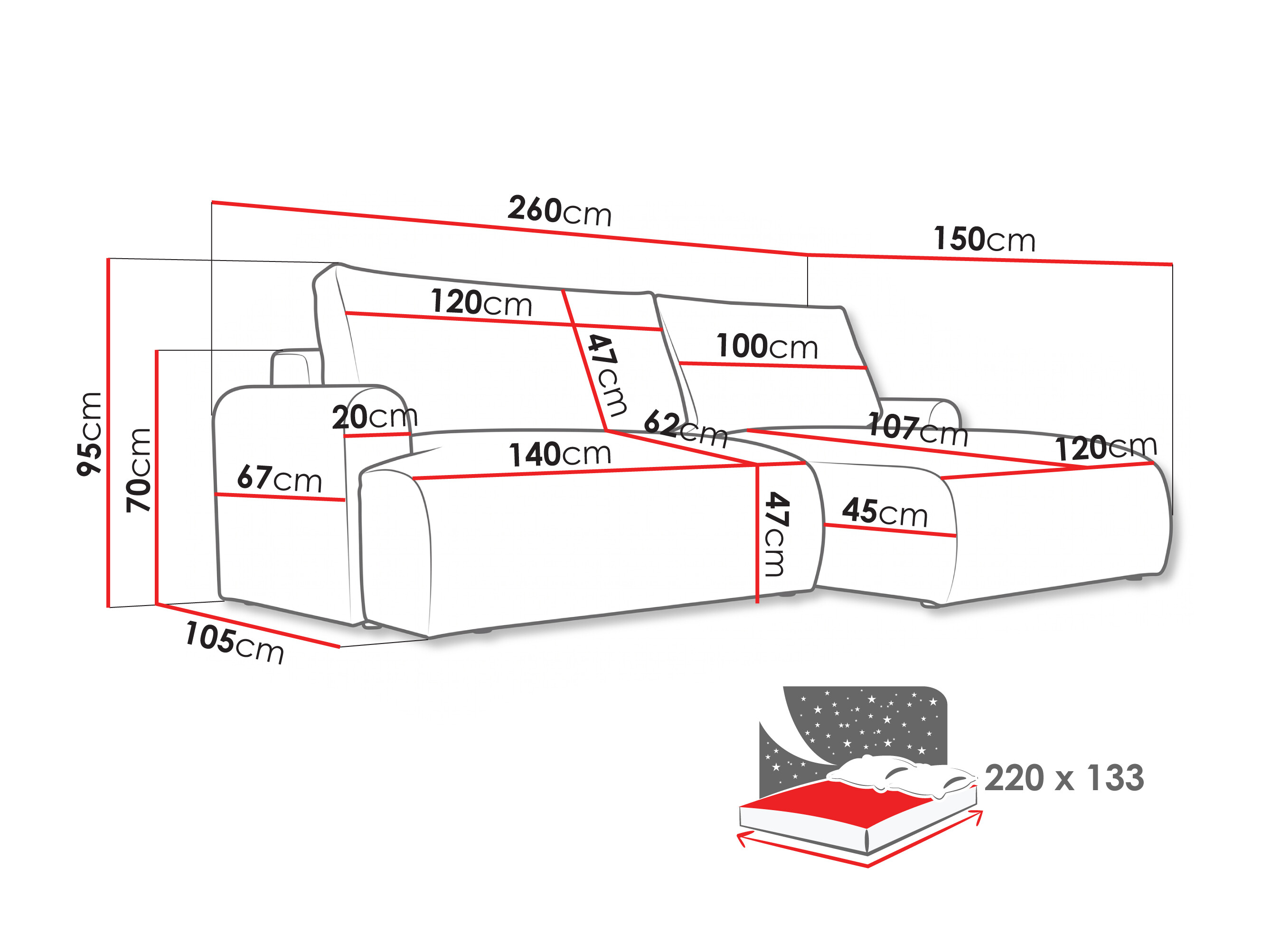 Canapé d'angle Lufkin 152 (Aragon 14)