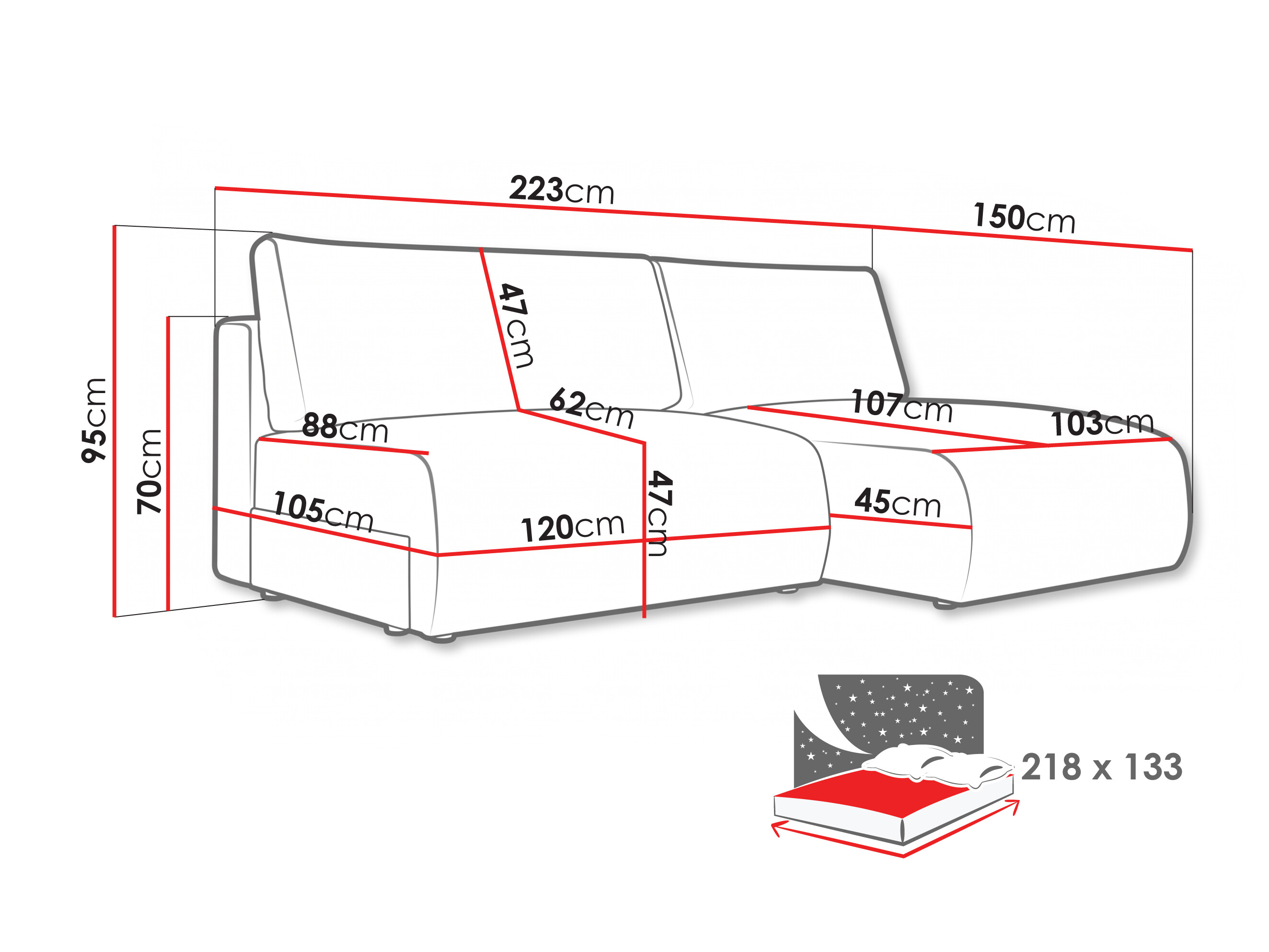 Canapé d'angle Lufkin 154 (Aragon 01)