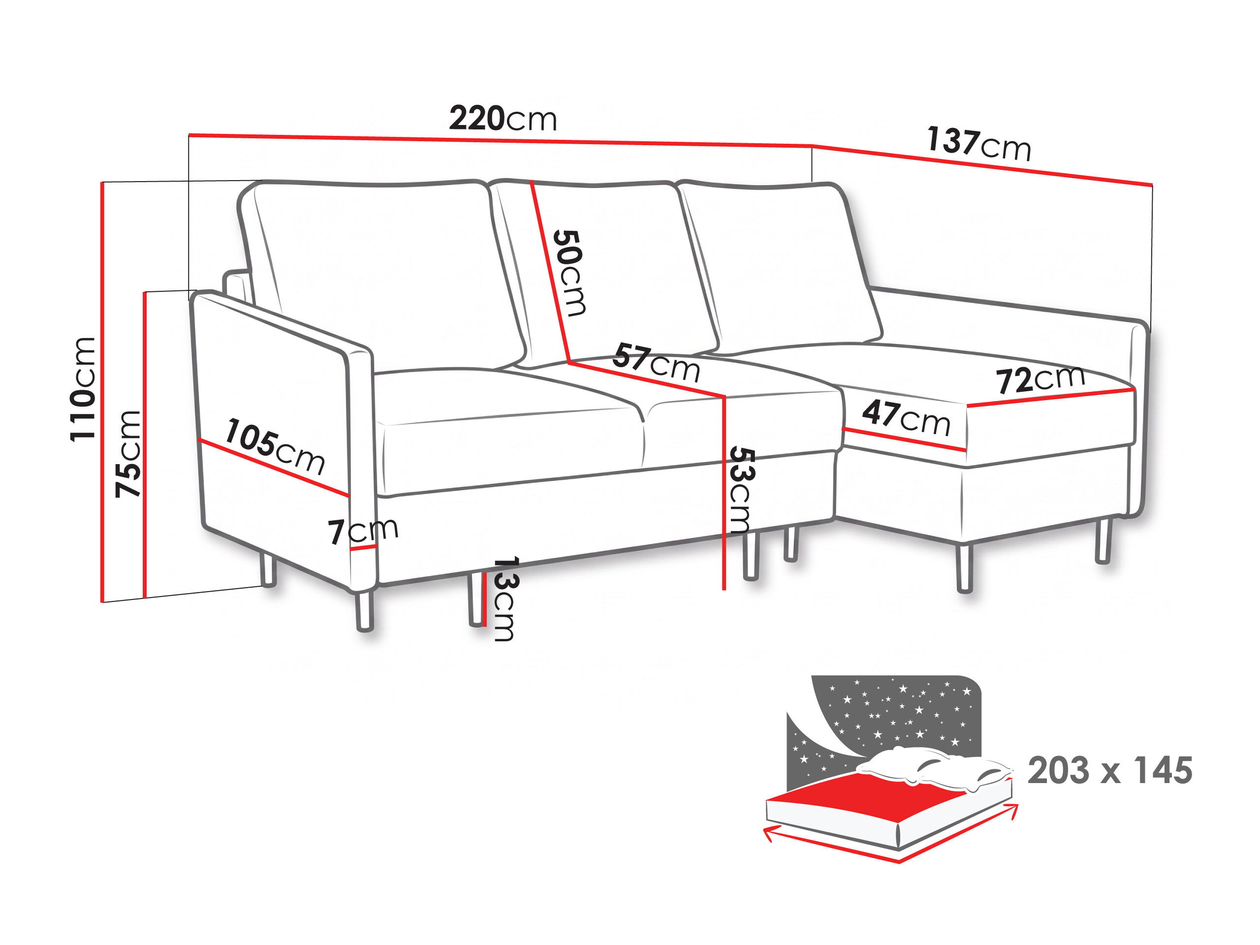 Canapé d'angle Lufkin 164 (Poso 01)