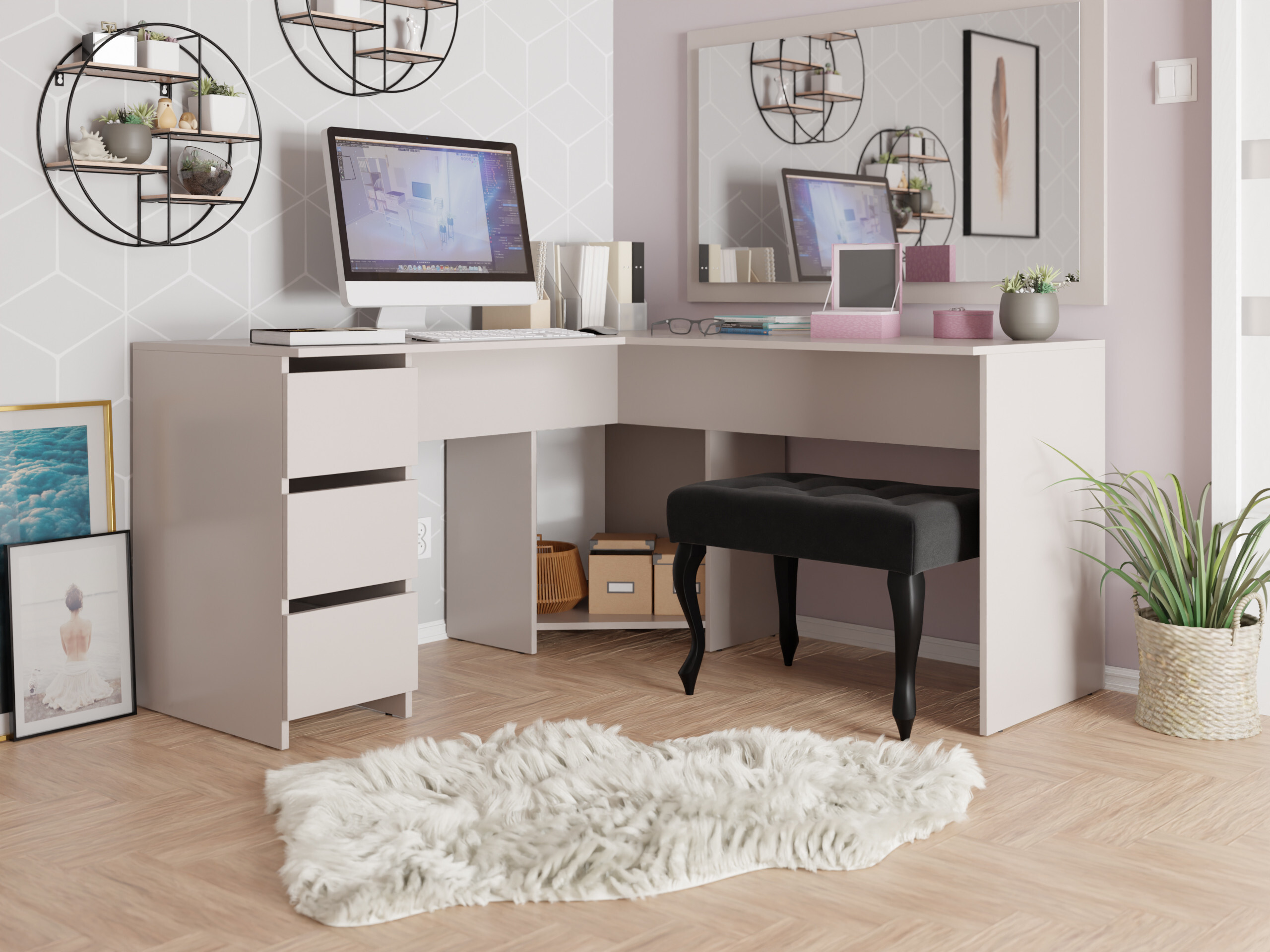 Bureau d'angle Comfivo Insuler (Cachemire)