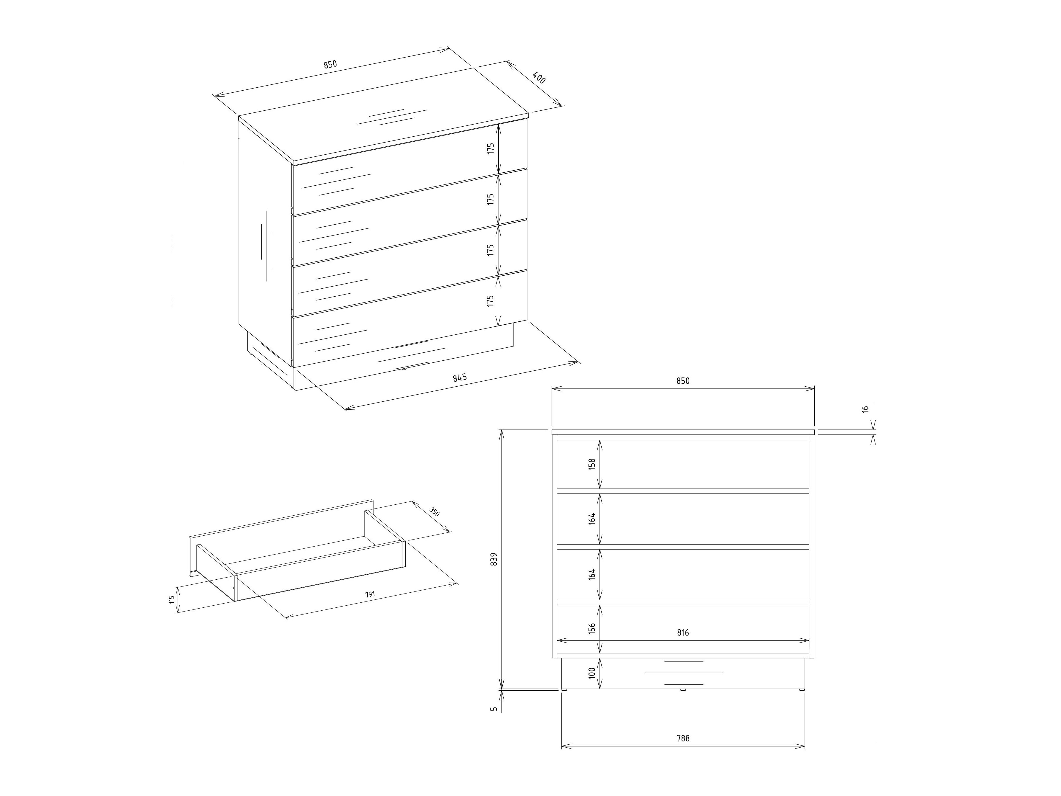 Commode Mandeville 406 (Blanc)