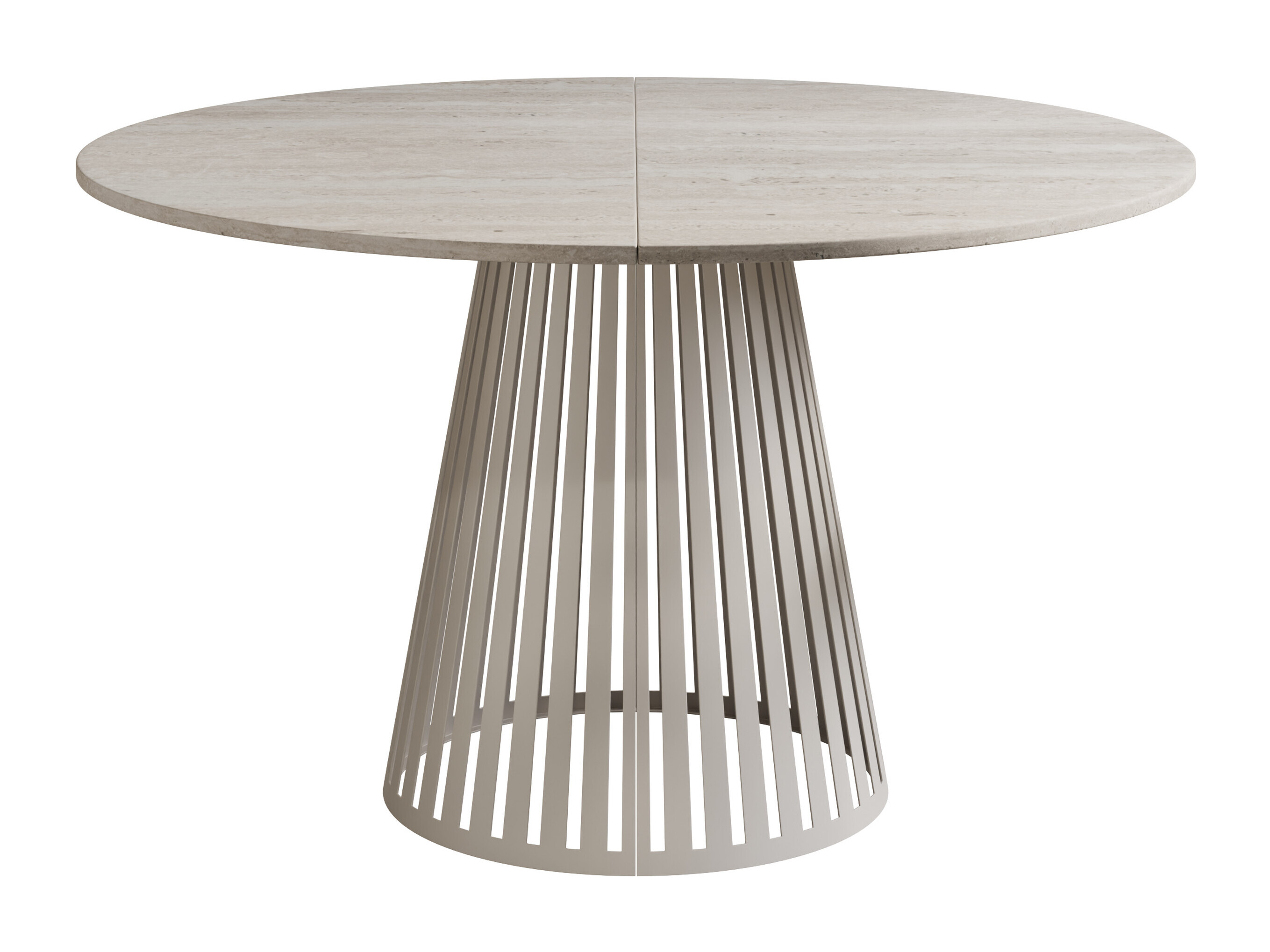 Table Prudentia (Clair Travertine + Cachemire)