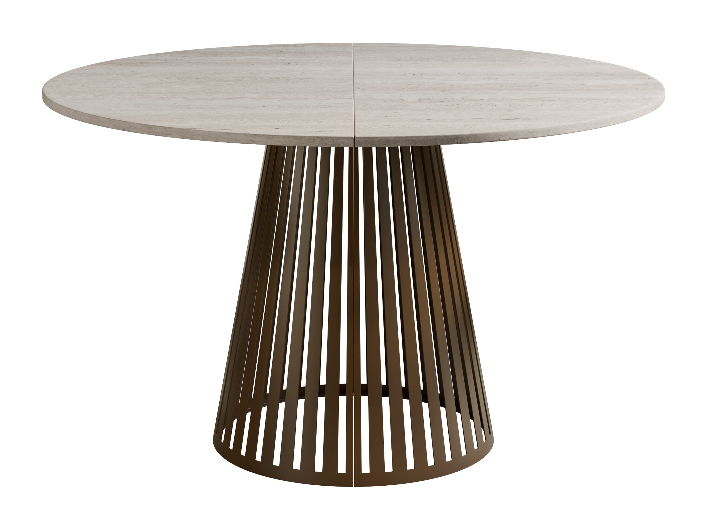 Table Prudentia (Travertin clair + Marron)