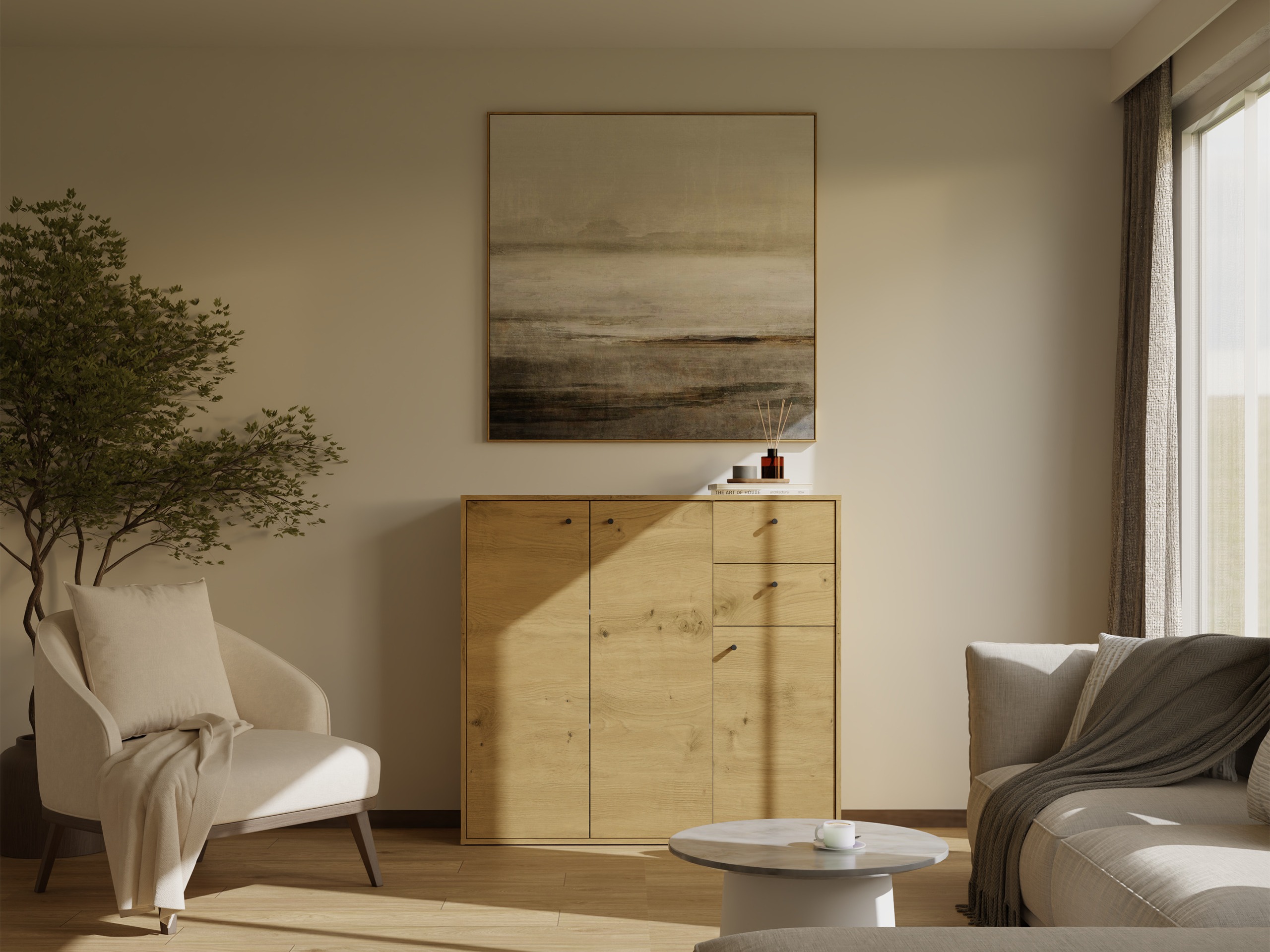 Commode Mandeville 407 (Chêne Artisan)