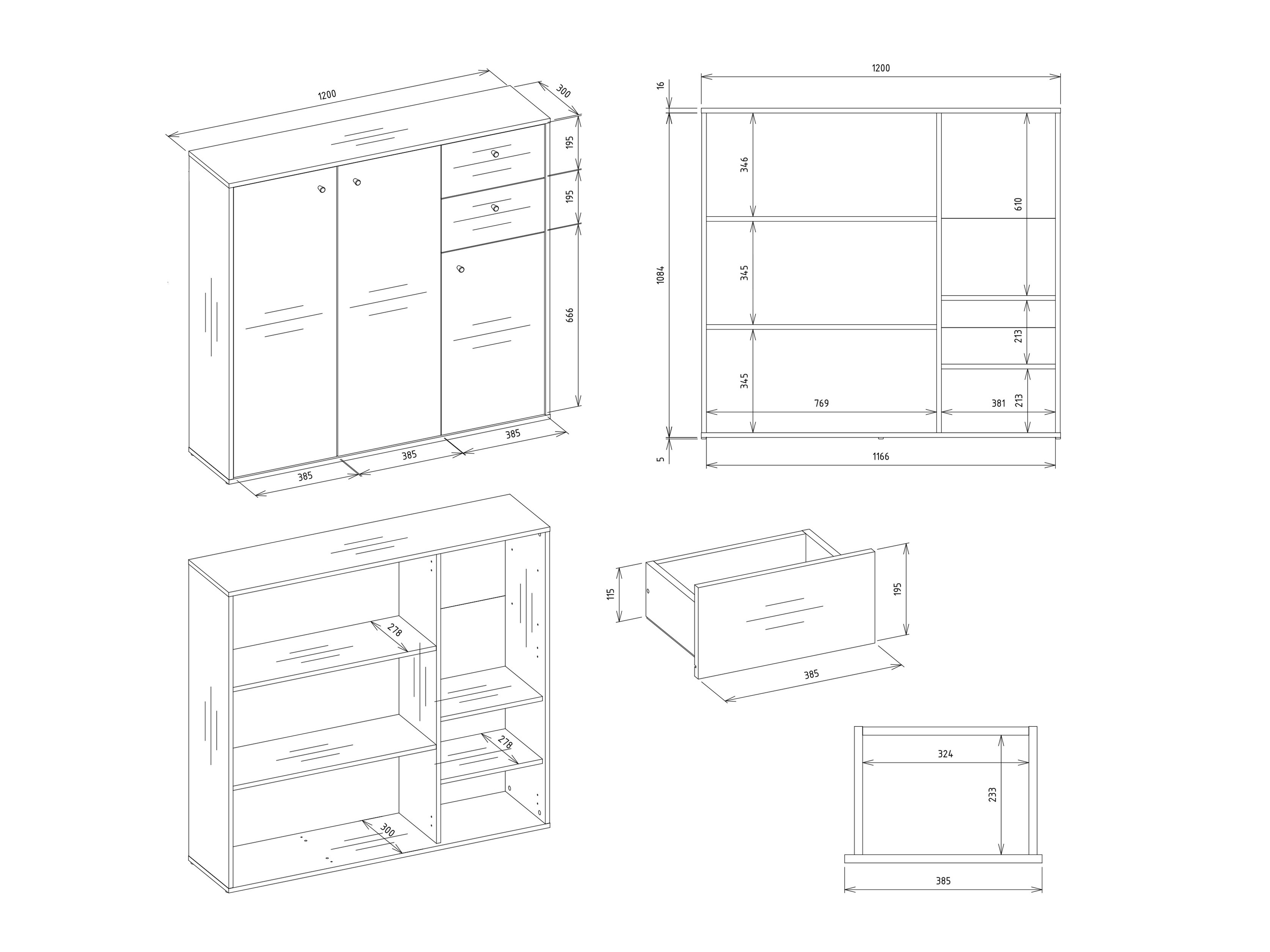 Commode Mandeville 407 (Chêne Artisan)
