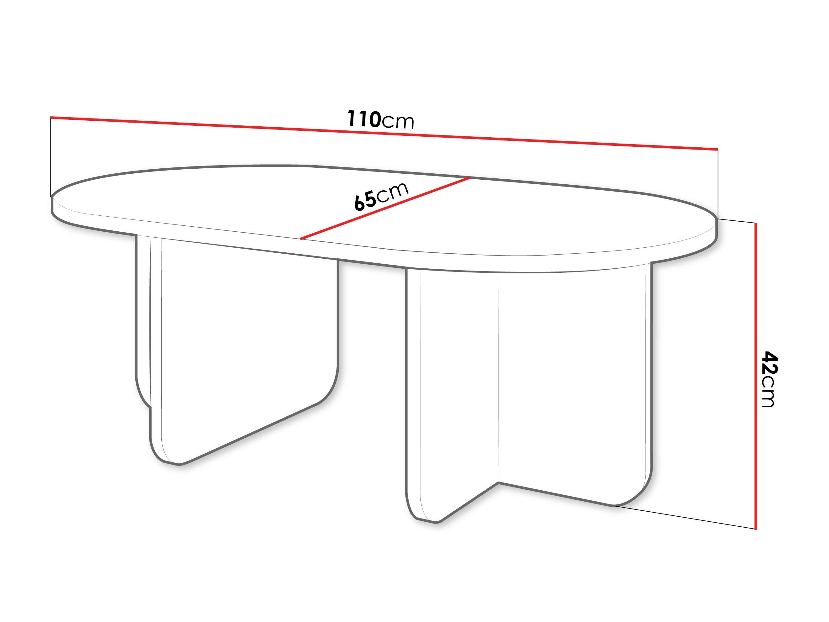 Table basse Comfivo Humar (Noyer)
