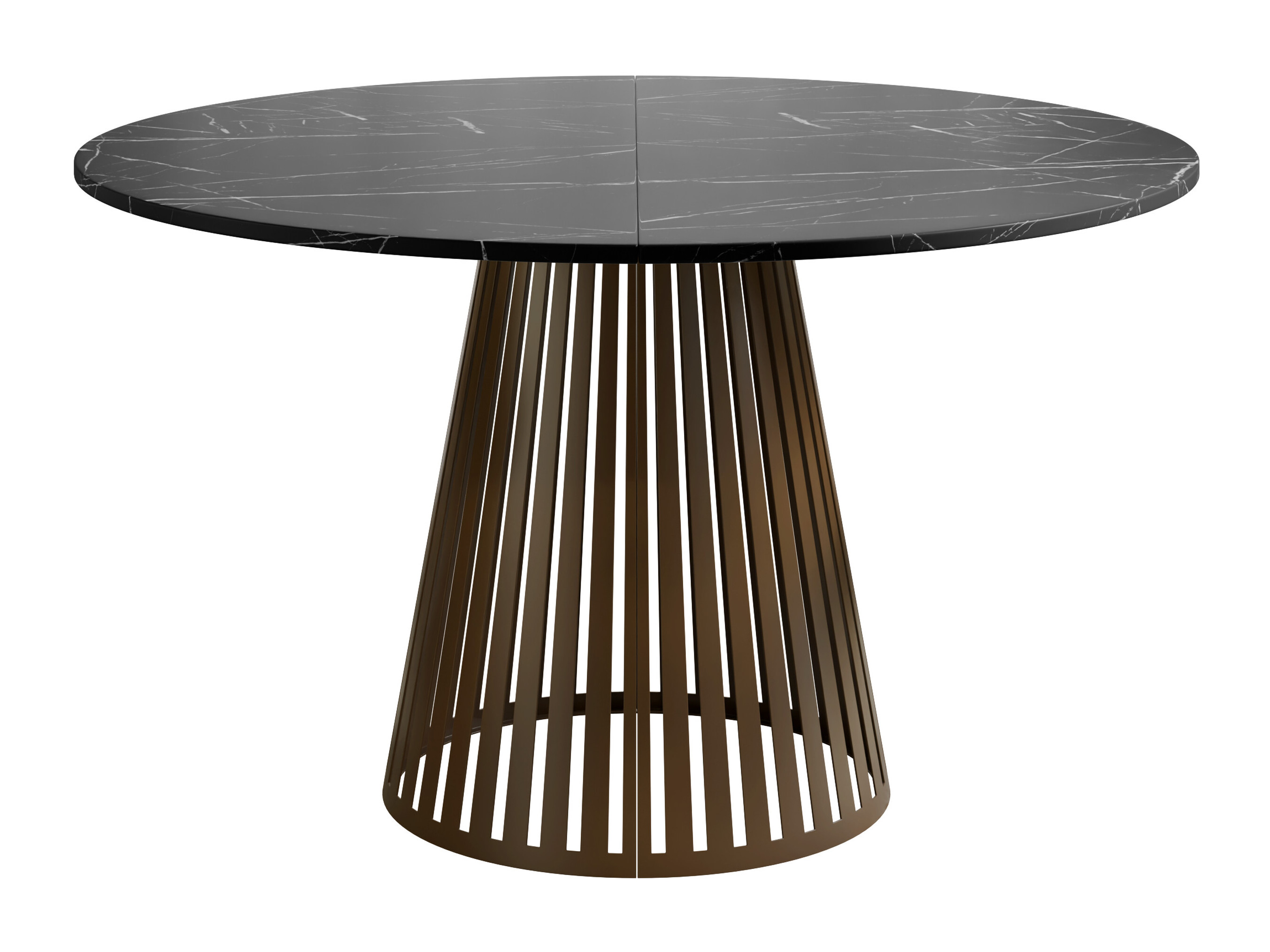Table Prudentia II (Marbre noir + Marron)
