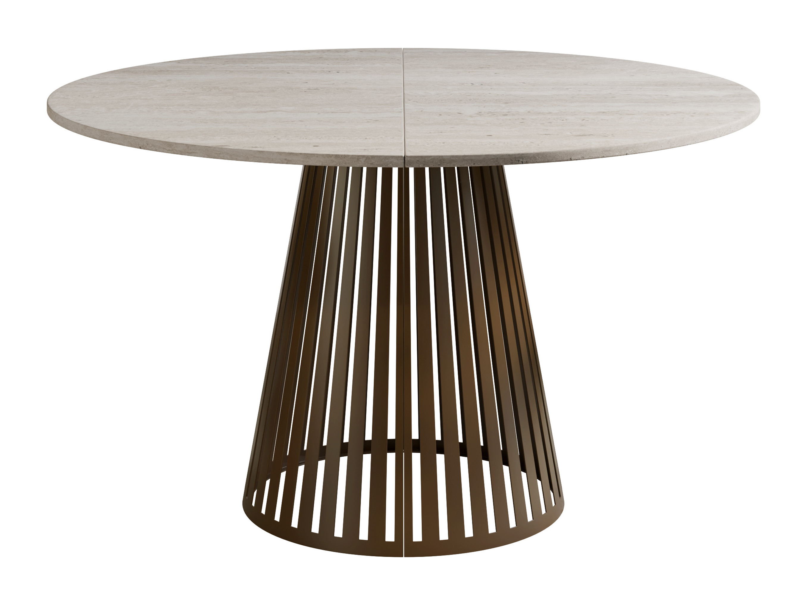Table Prudentia II (Travertin clair + Marron)