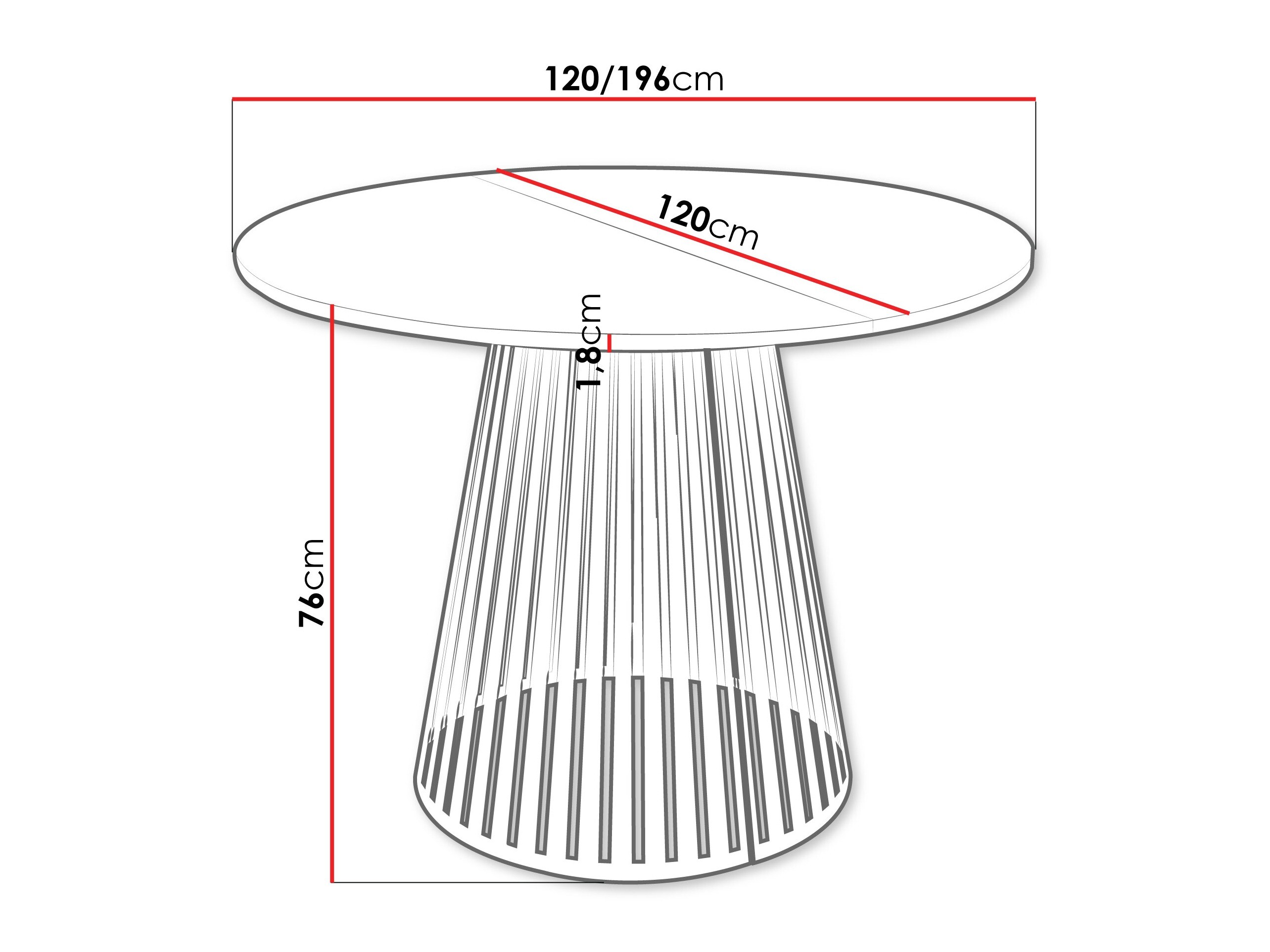 Table Prudentia II (Travertin clair + Marron)