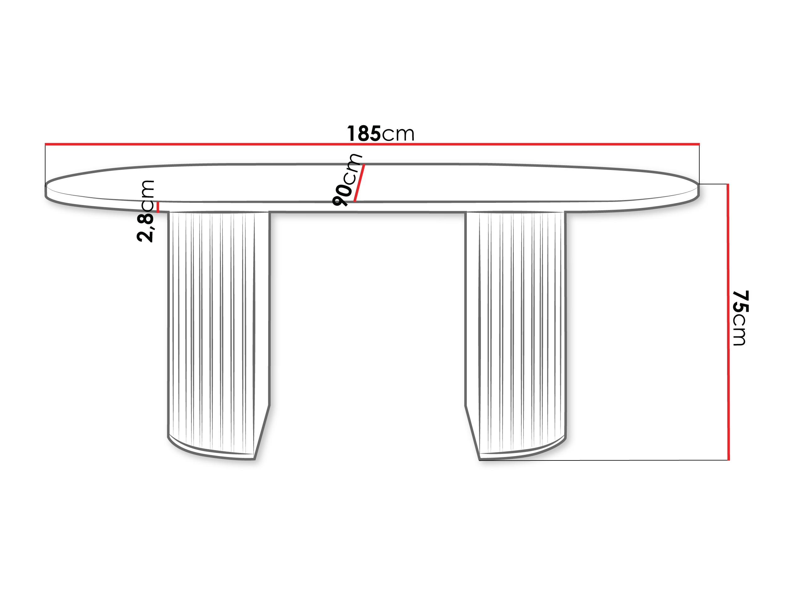 Table Comfivo Ulma (Marbre noir + Noir)