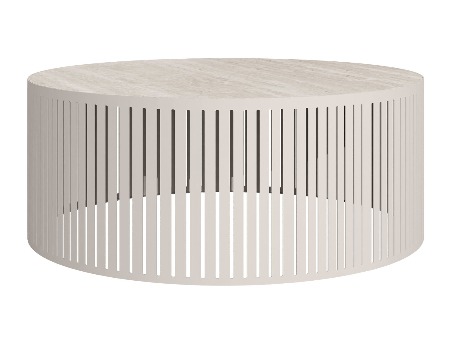 Table basse Prunis (Travertin clair + Cachemire)