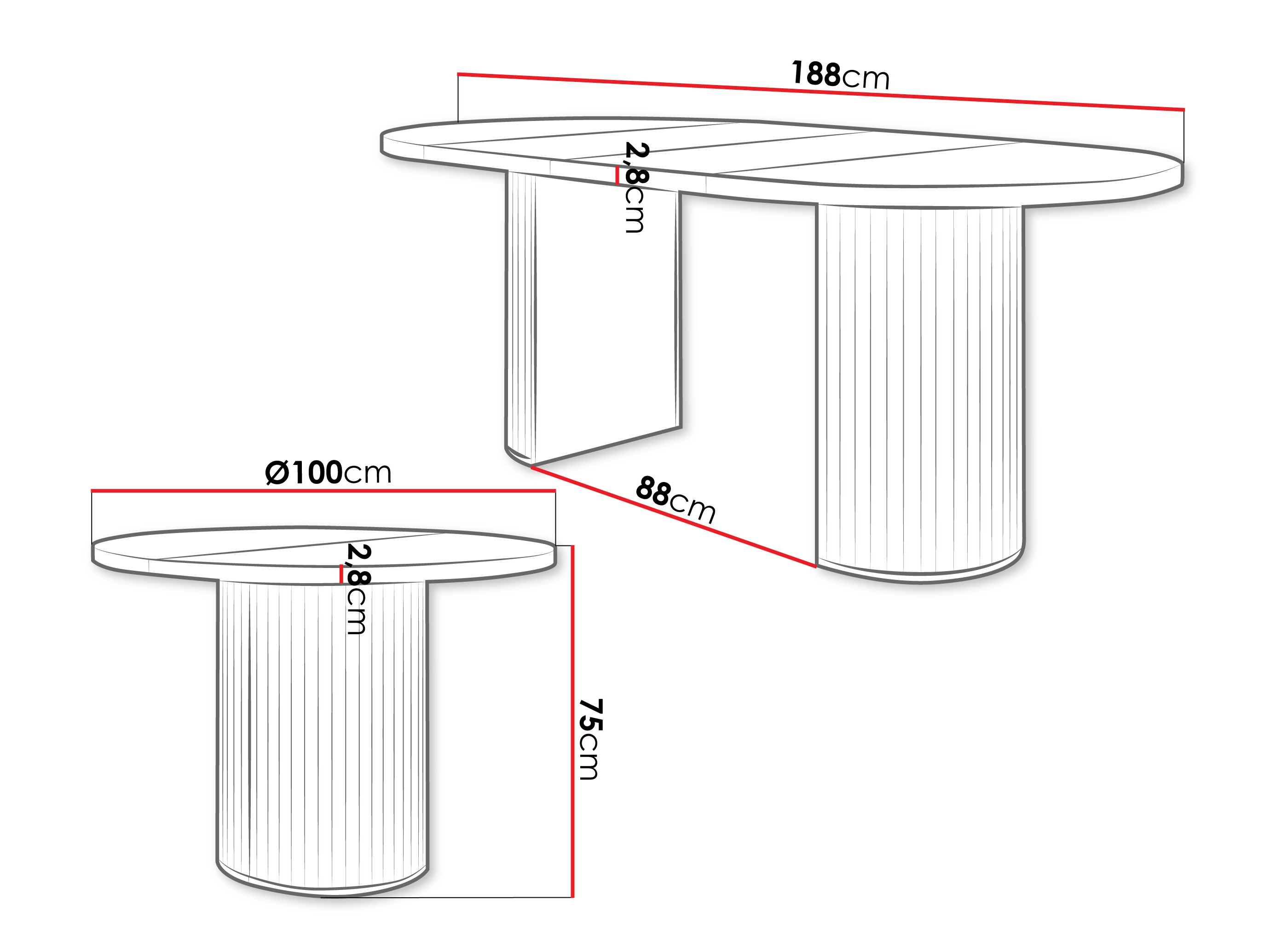 Table Cupedo (Chêne foncé)