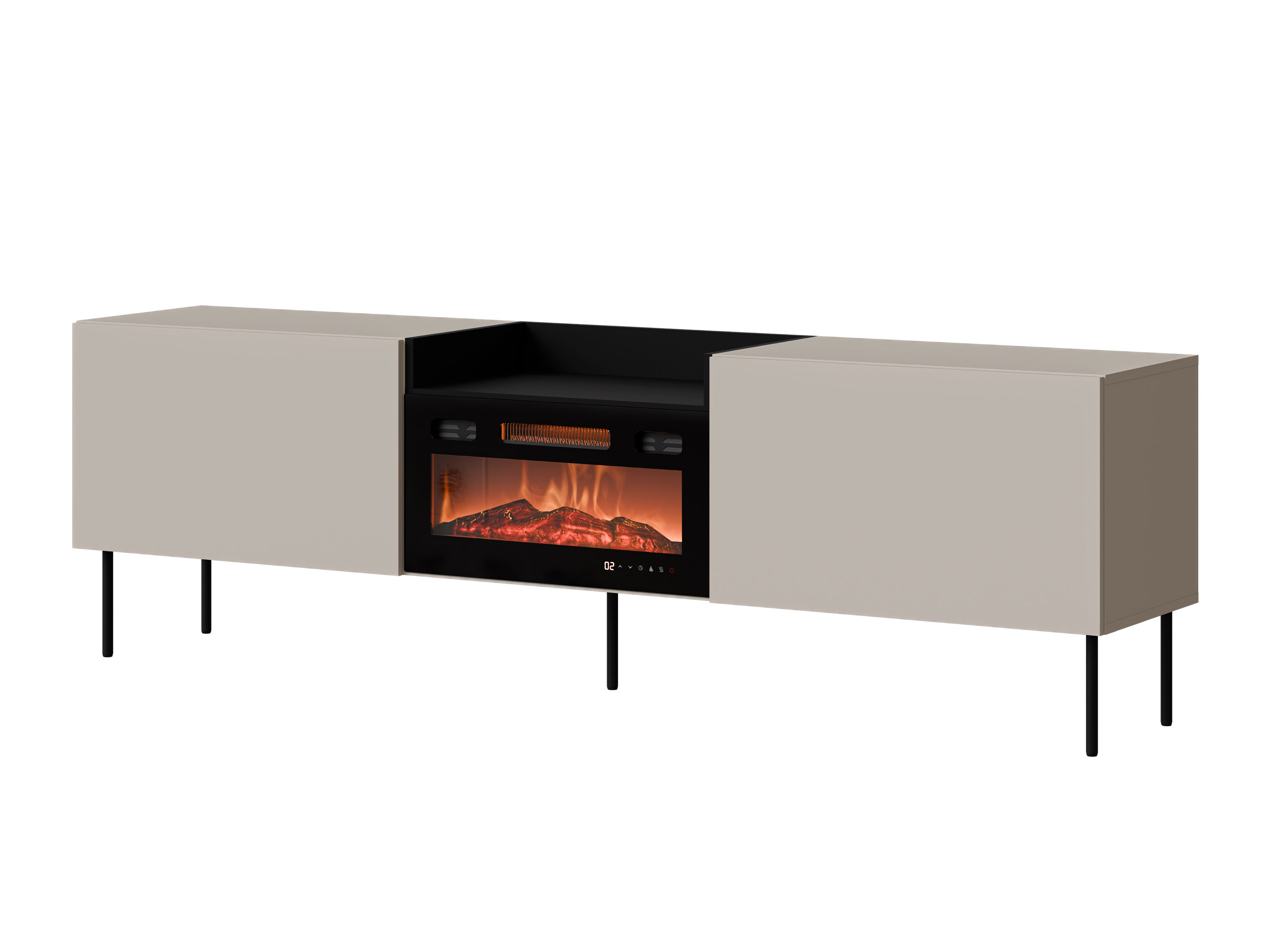 Meuble TV Charlotte 216 (Cachemire + Noir)