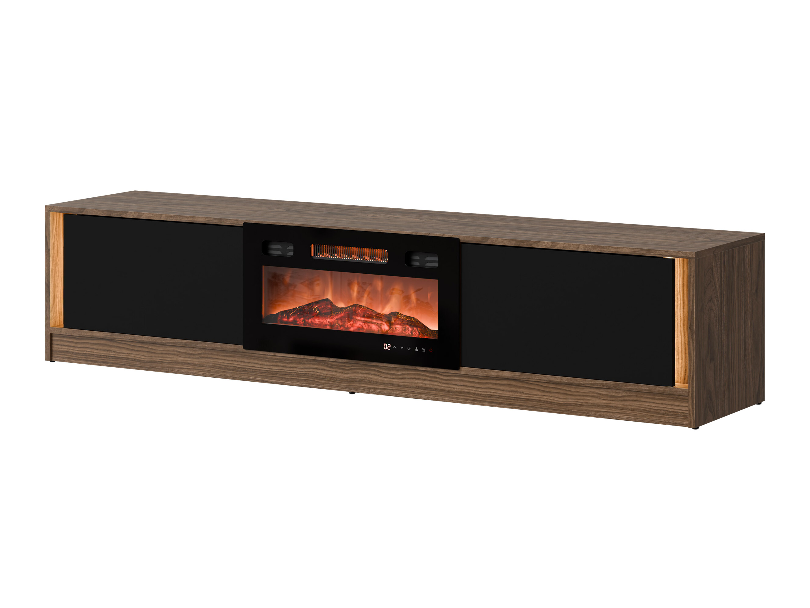 Meuble TV Charlotte 217 (Noyer + Noir)