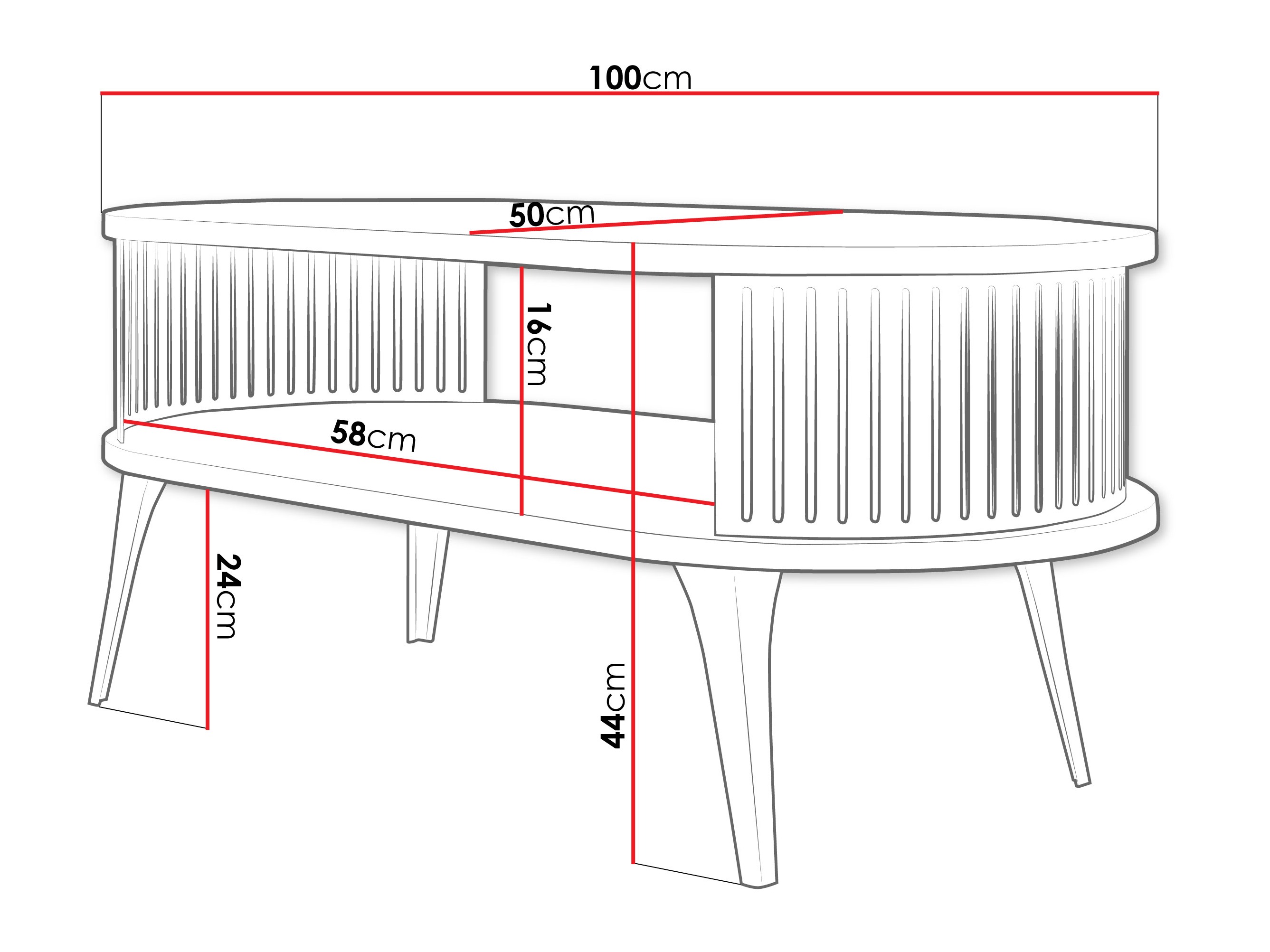 Table basse Vitum III (Travertin clair)