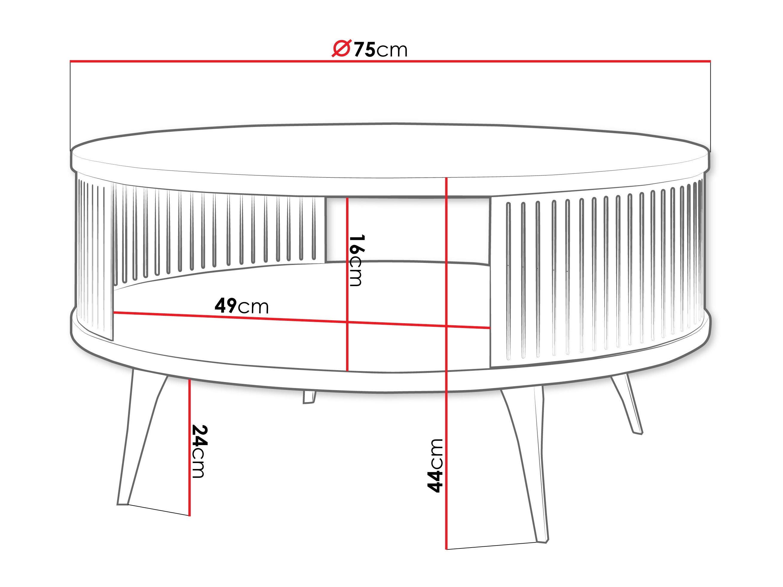 Table basse Vitum (Travertin clair)