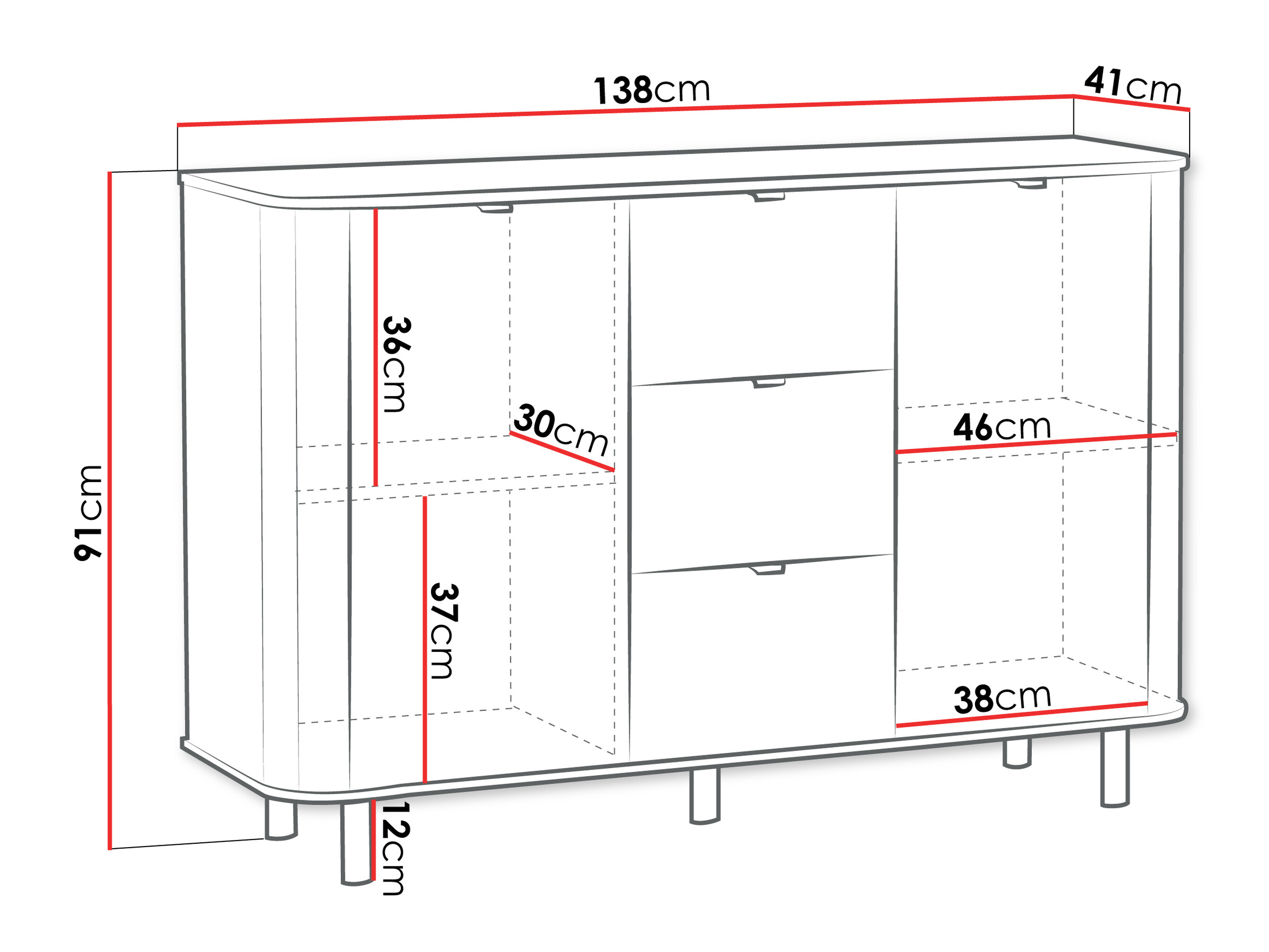 Commode Larala 100 (Beige gris)