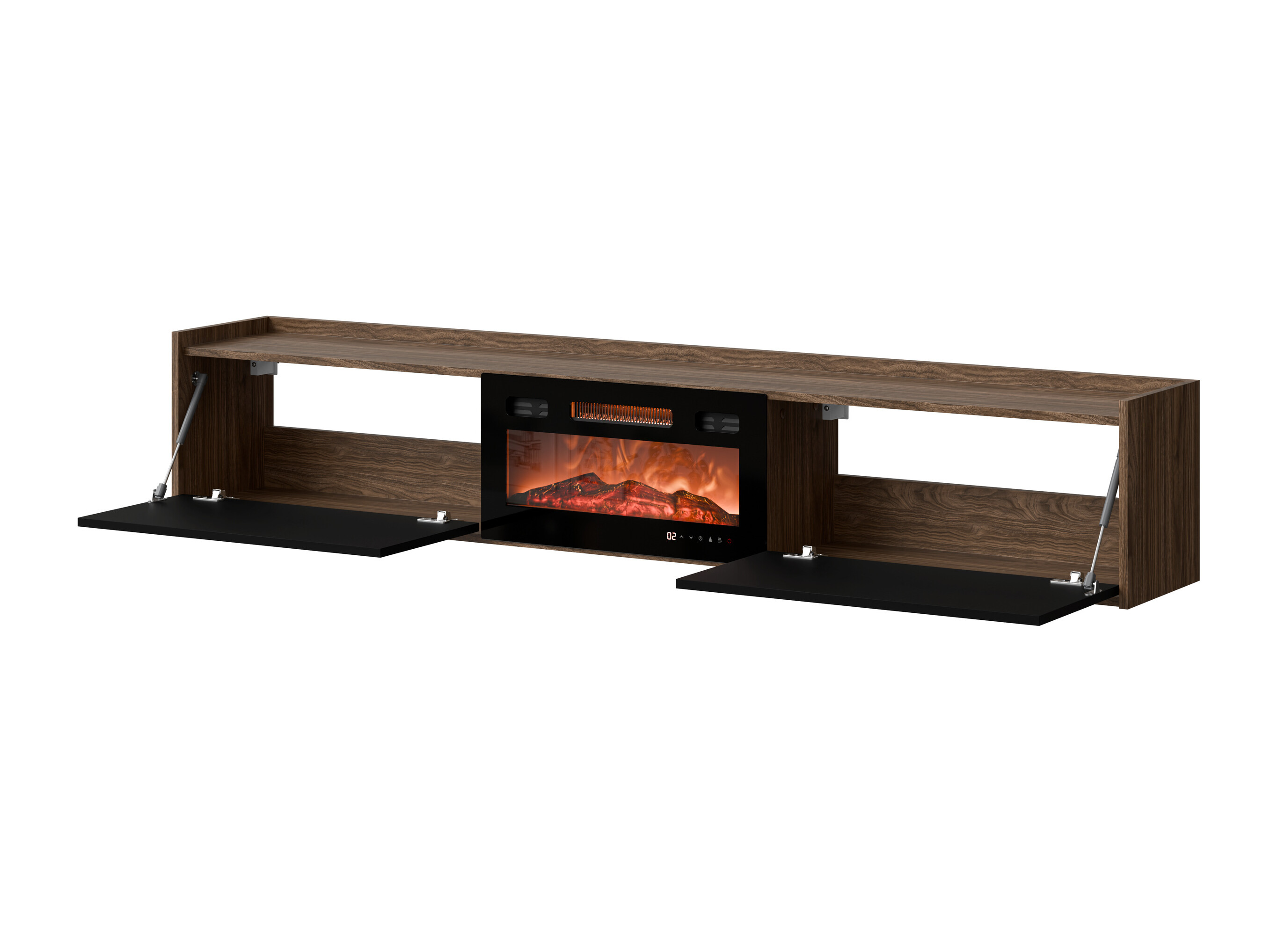 Meuble TV Charlotte 215 (Noir + Noyer)
