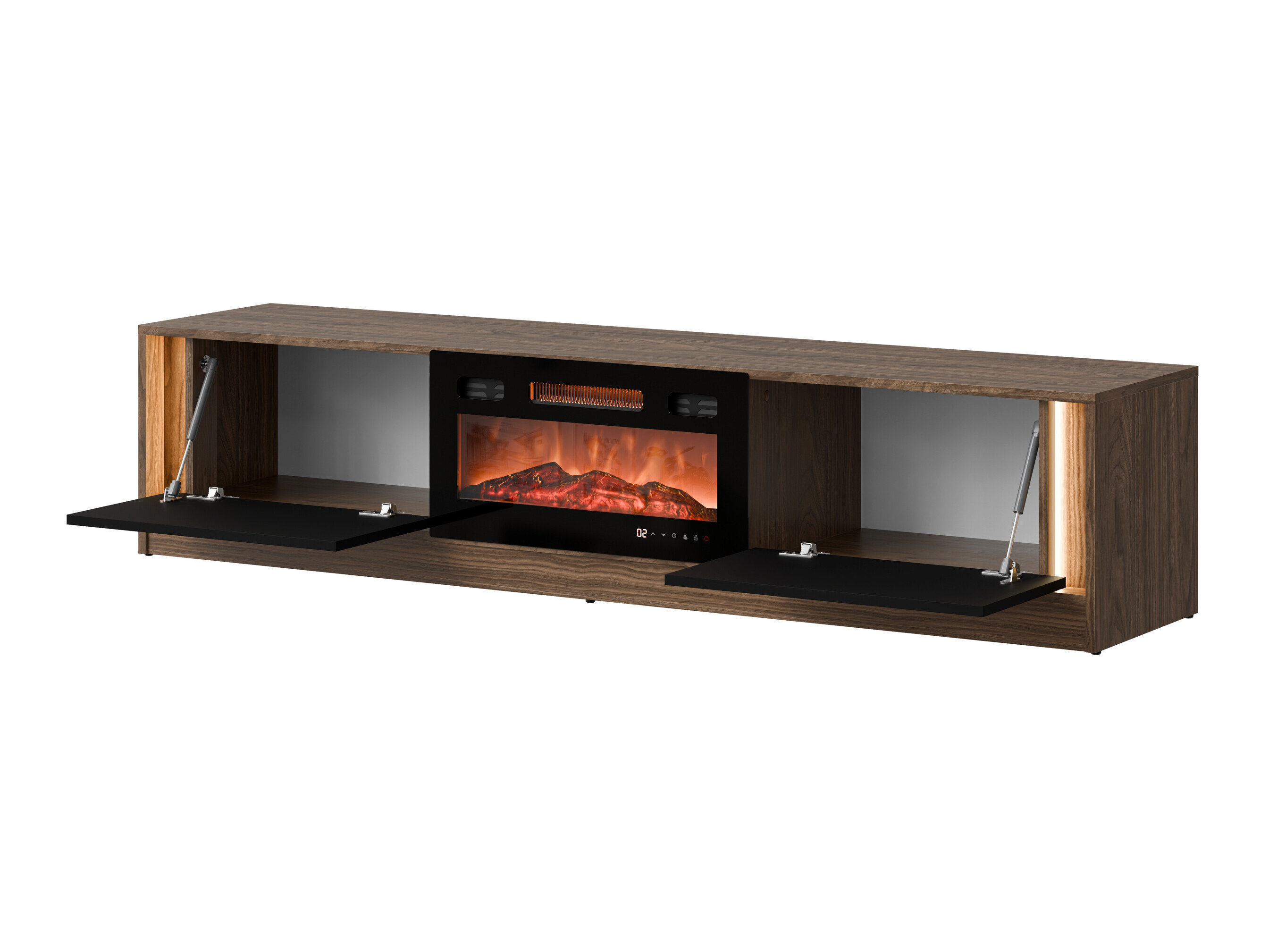 Meuble TV Charlotte 217 (Noyer + Noir)