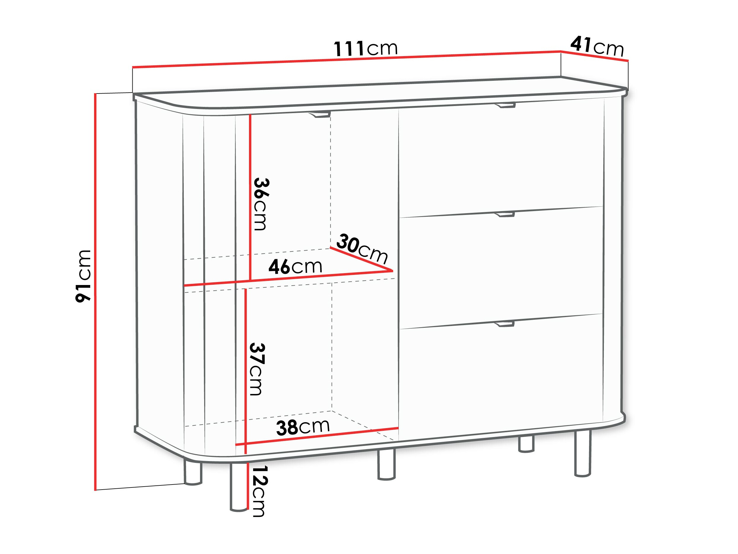 Commode Larala 102 (Blanc)