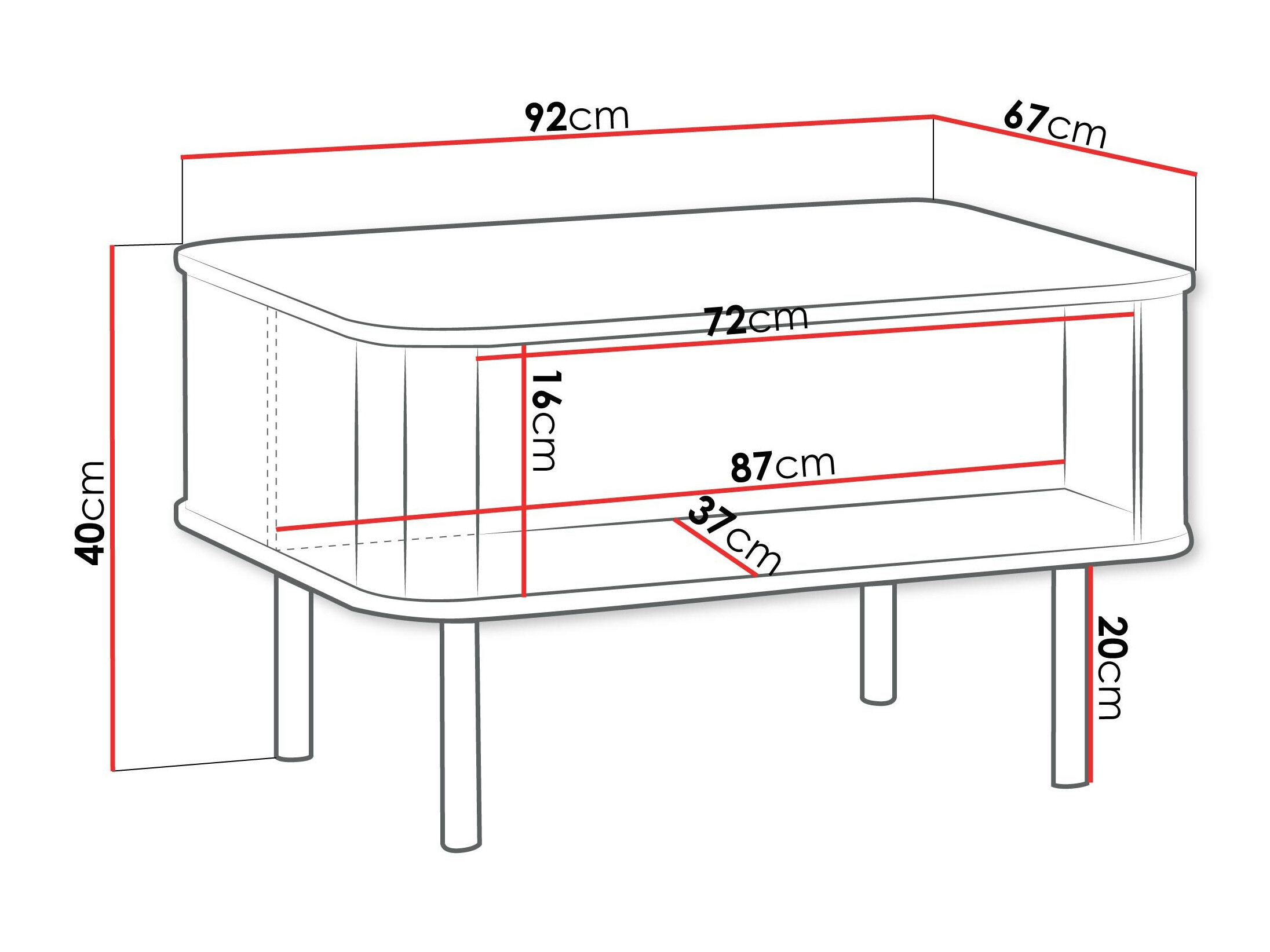 Table basse Larala 103 (Blanc)