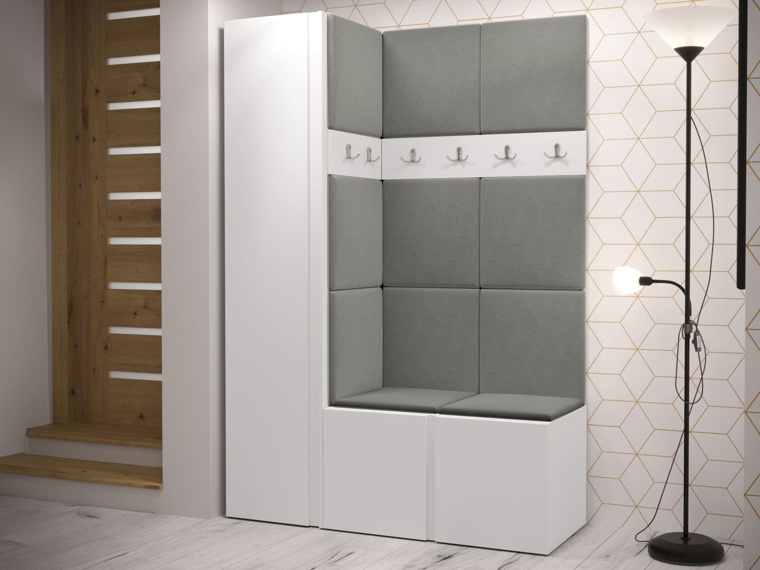 Meuble d'entrée Pinis IX (Blanc)