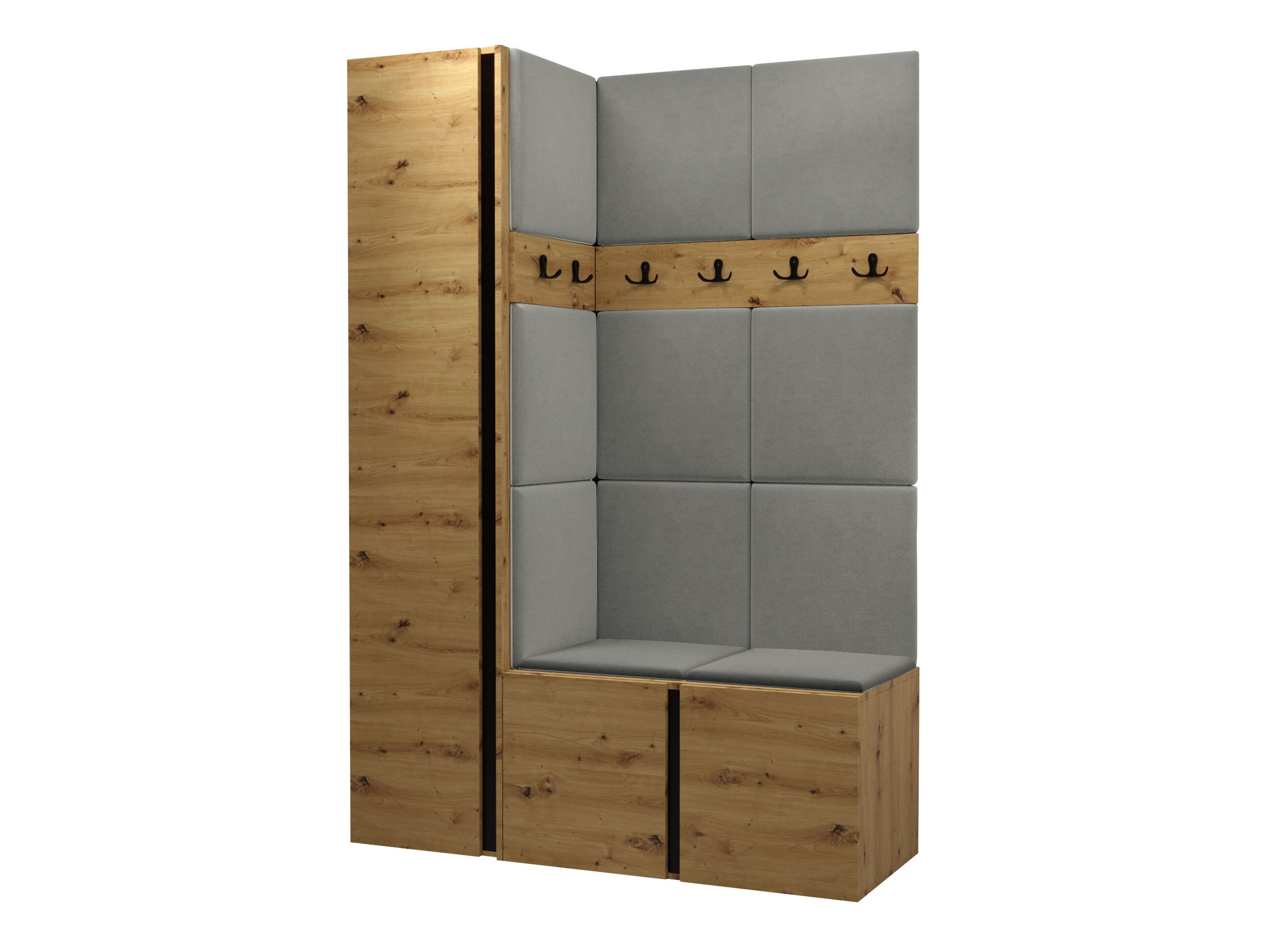 Meuble d'entrée Pinis IX (Chêne Artisan)