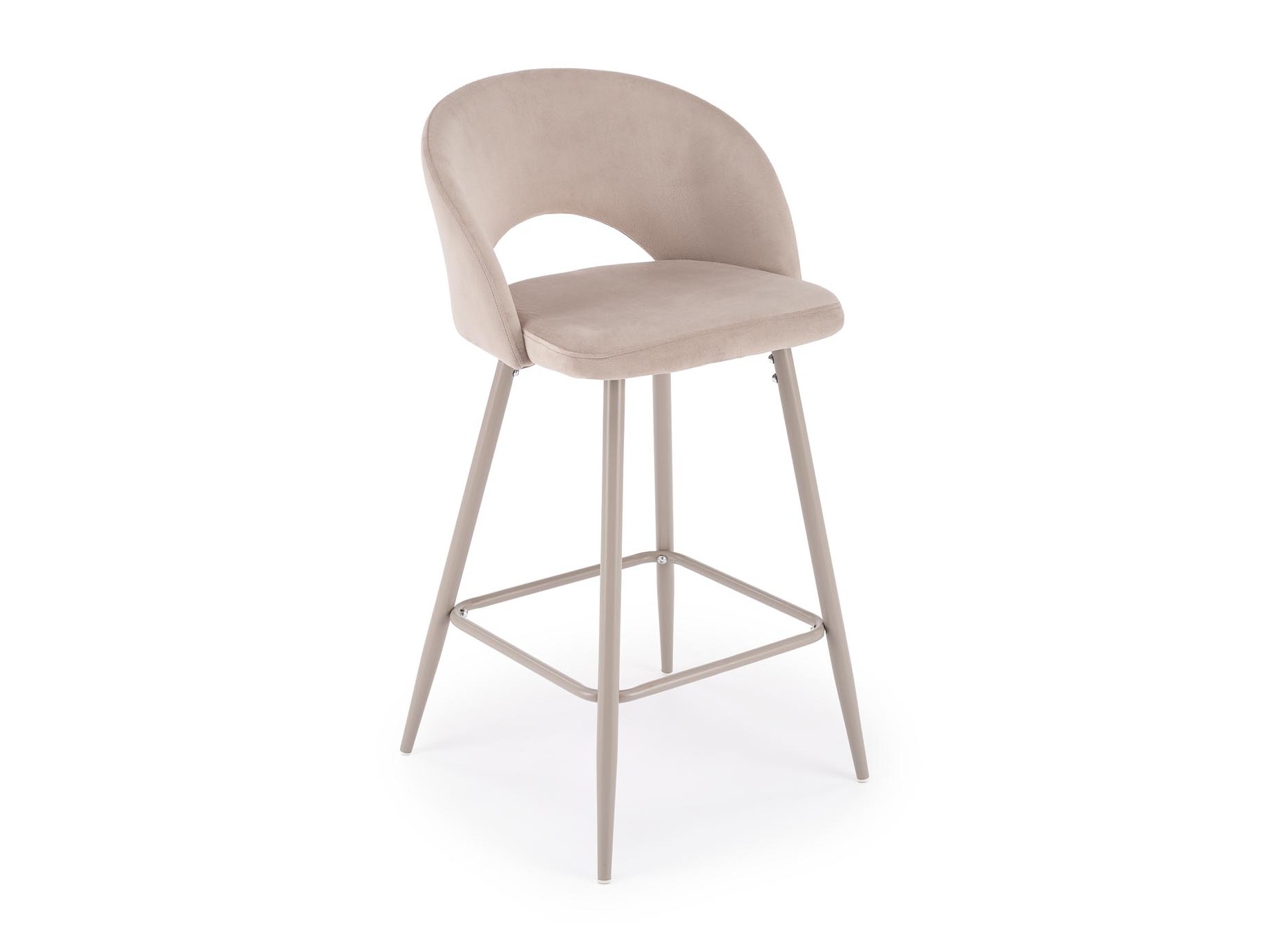 Chaise de bar mi-hauteur Houston 881 (Beige clair + Cachemire)