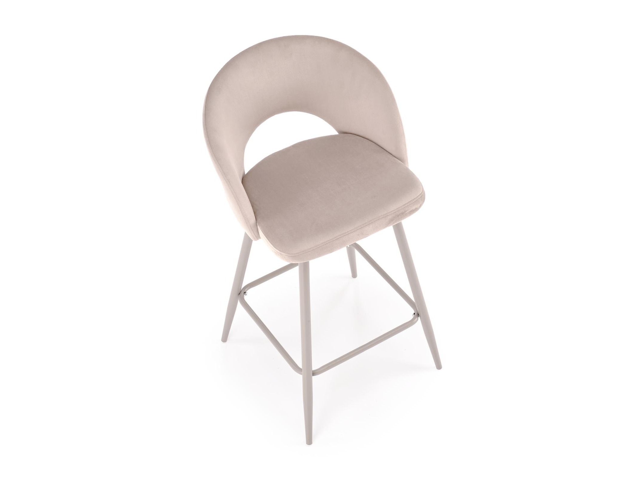 Chaise de bar mi-hauteur Houston 881 (Beige clair + Cachemire)