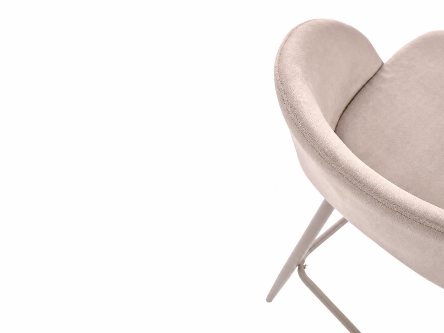 Chaise de bar mi-hauteur Houston 881 (Beige clair + Cachemire)