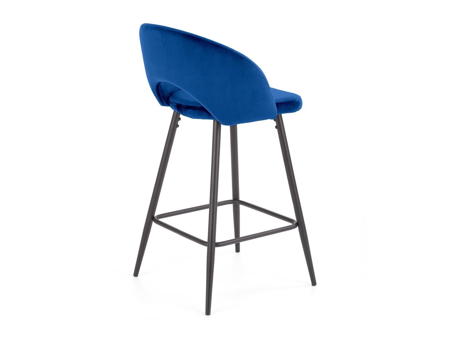 Chaise de bar mi-hauteur Houston 881 (Bleu foncé + Noir)