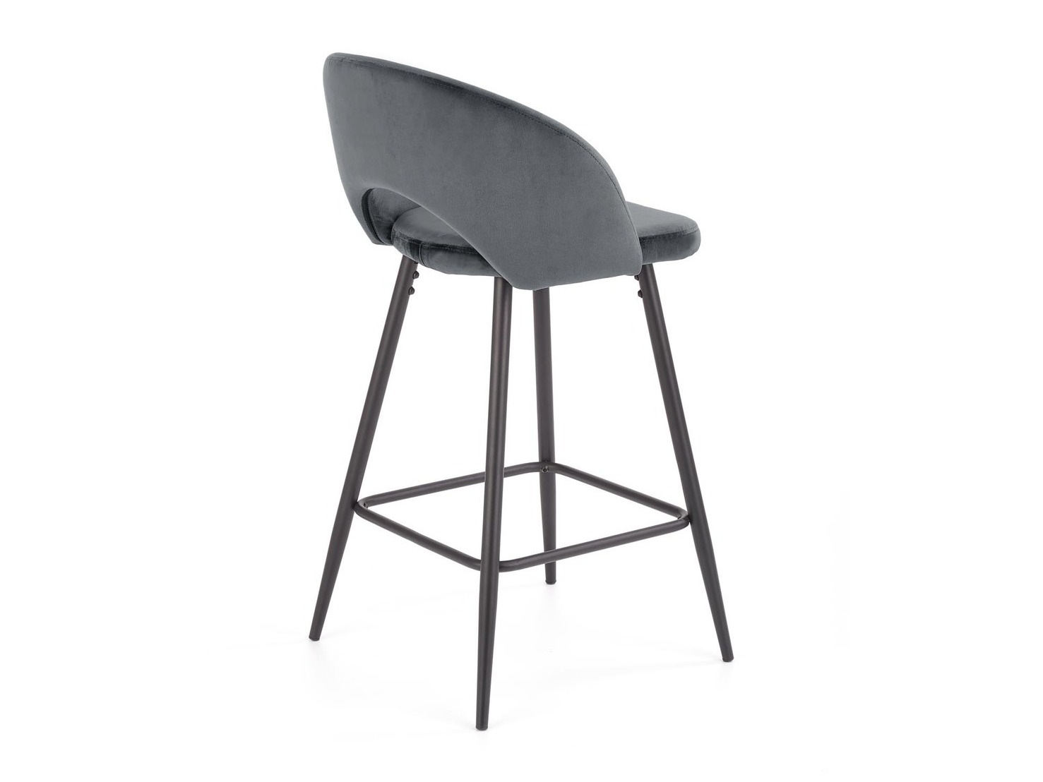 Chaise de bar mi-hauteur Houston 881 (Gris + Noir)
