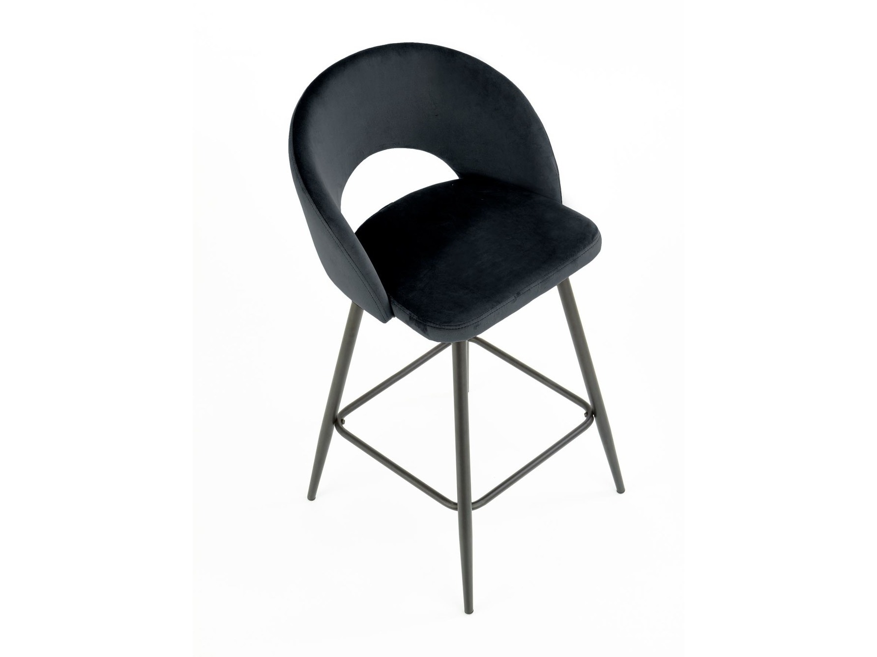 Chaise de bar mi-hauteur Houston 881 (Noir)