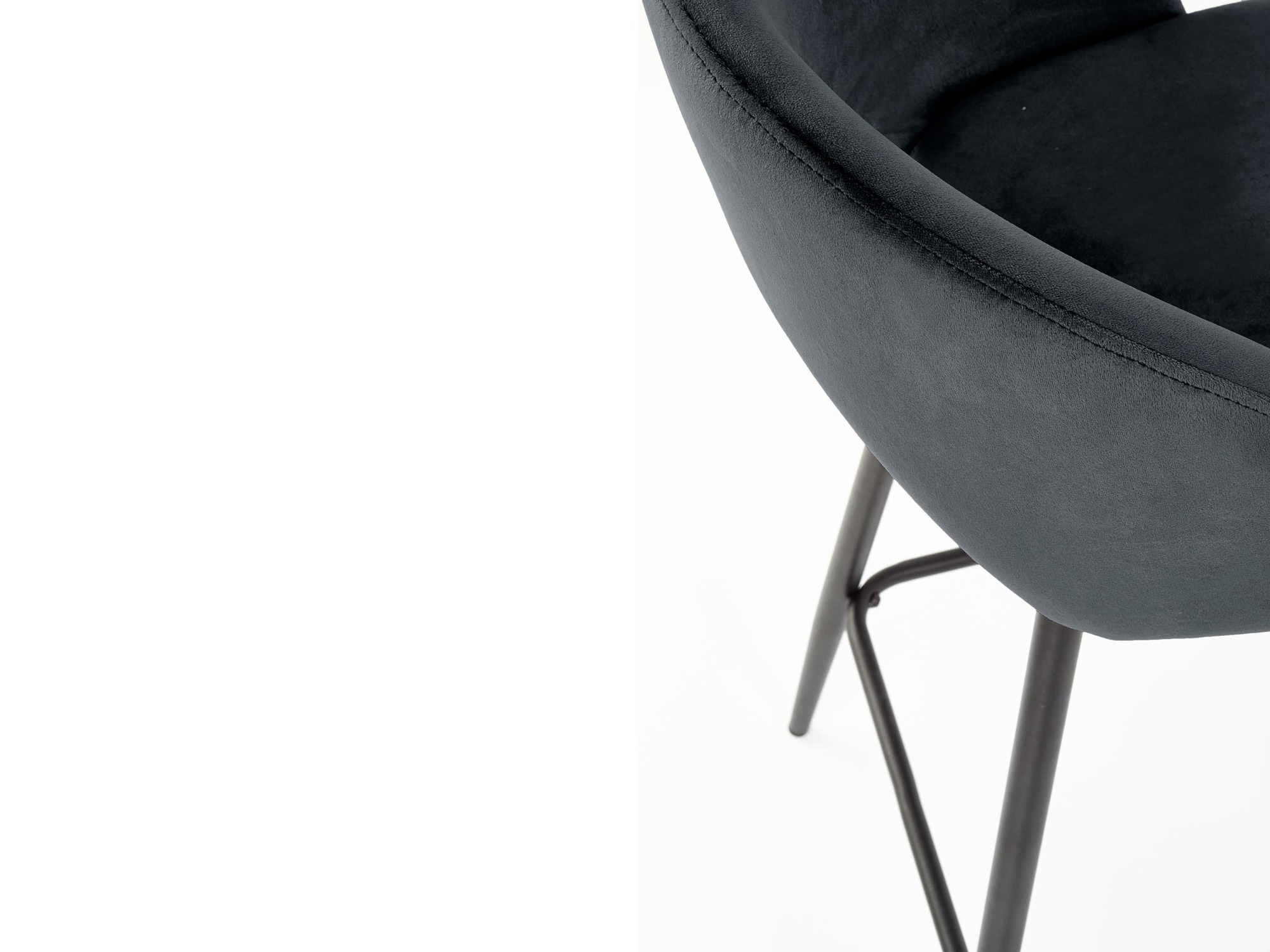 Chaise de bar mi-hauteur Houston 881 (Noir)