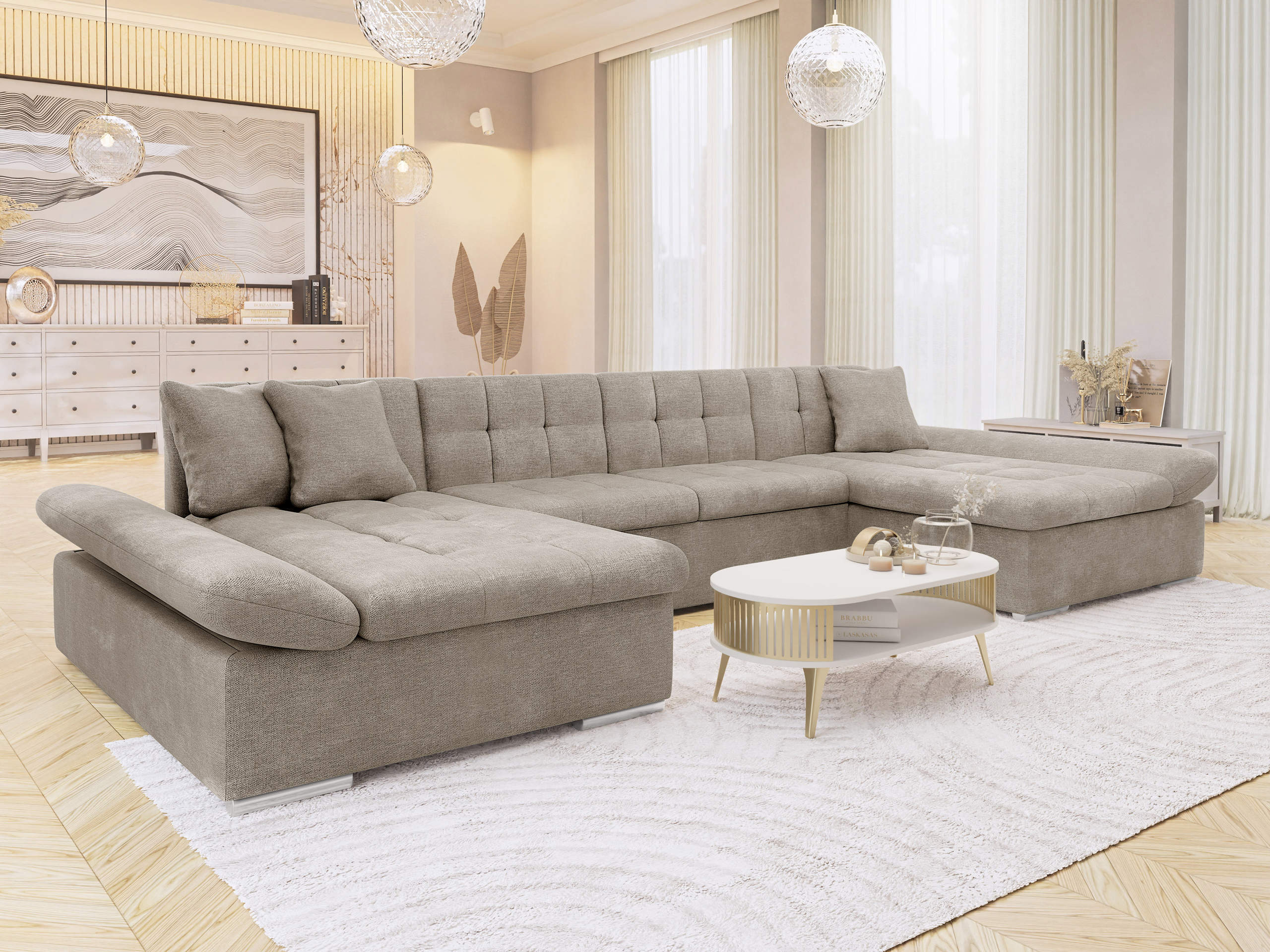 Canapé d'angle Comfivo Ficus (Spirit Taupe)