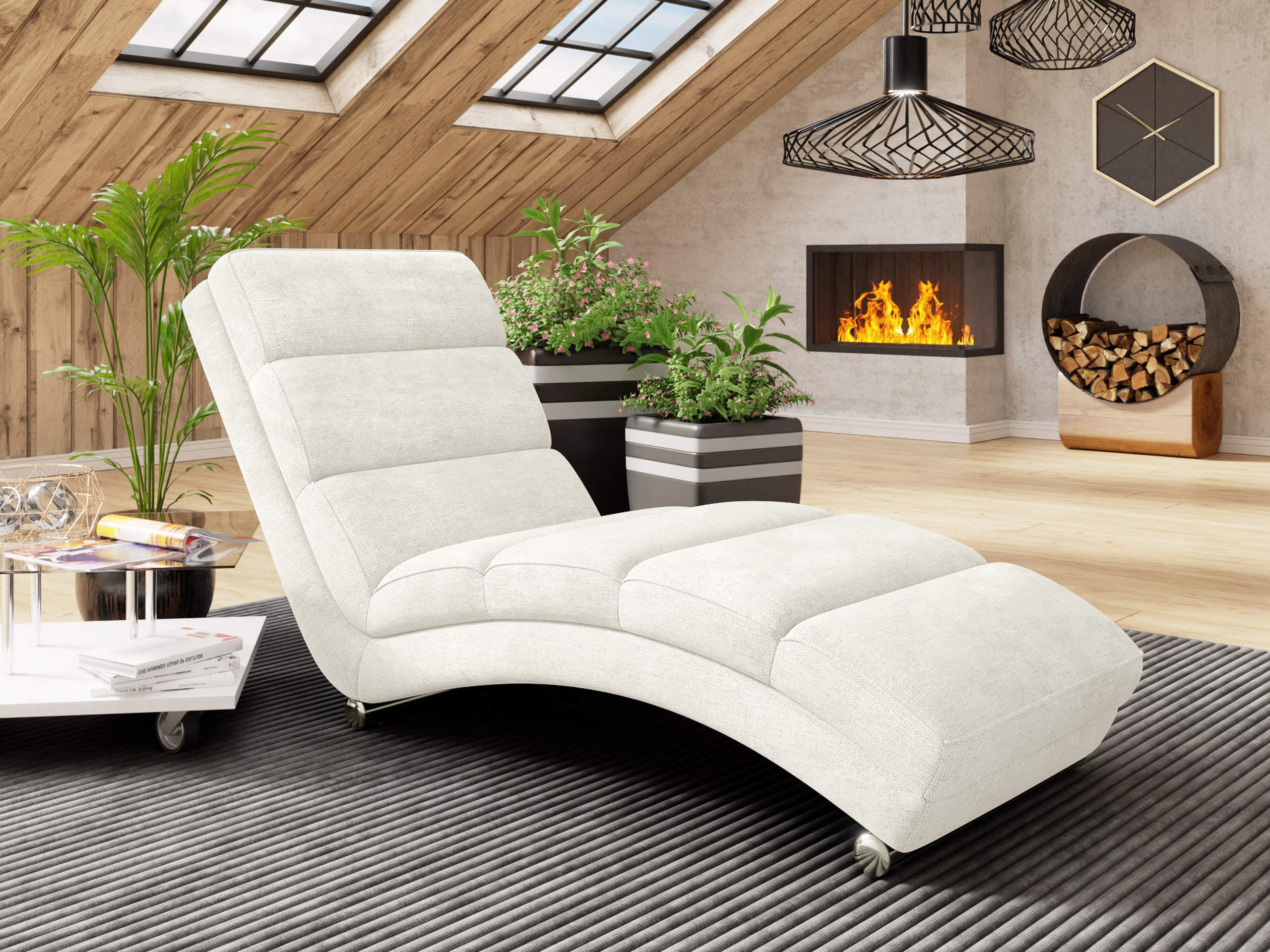 Chaise longue Comfivo Pirum (Spirit White)