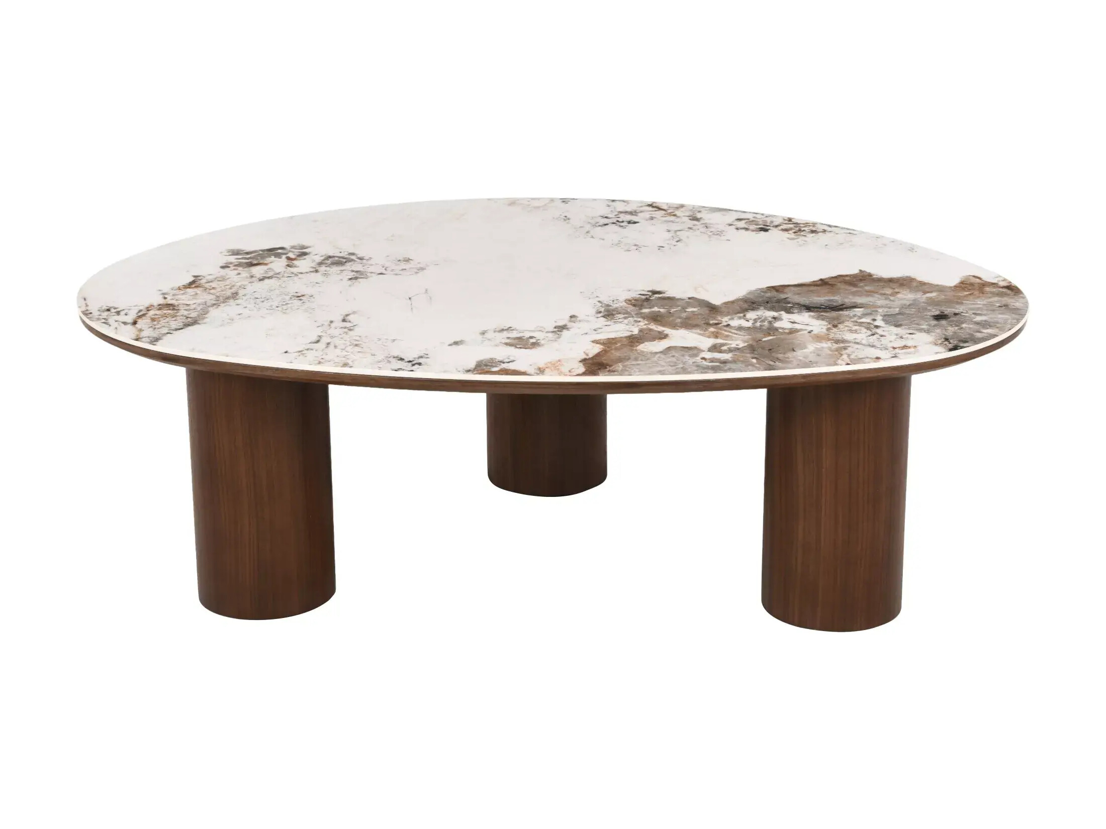 Table basse Detroit 1064 (Motif pierre + Noyer foncé)