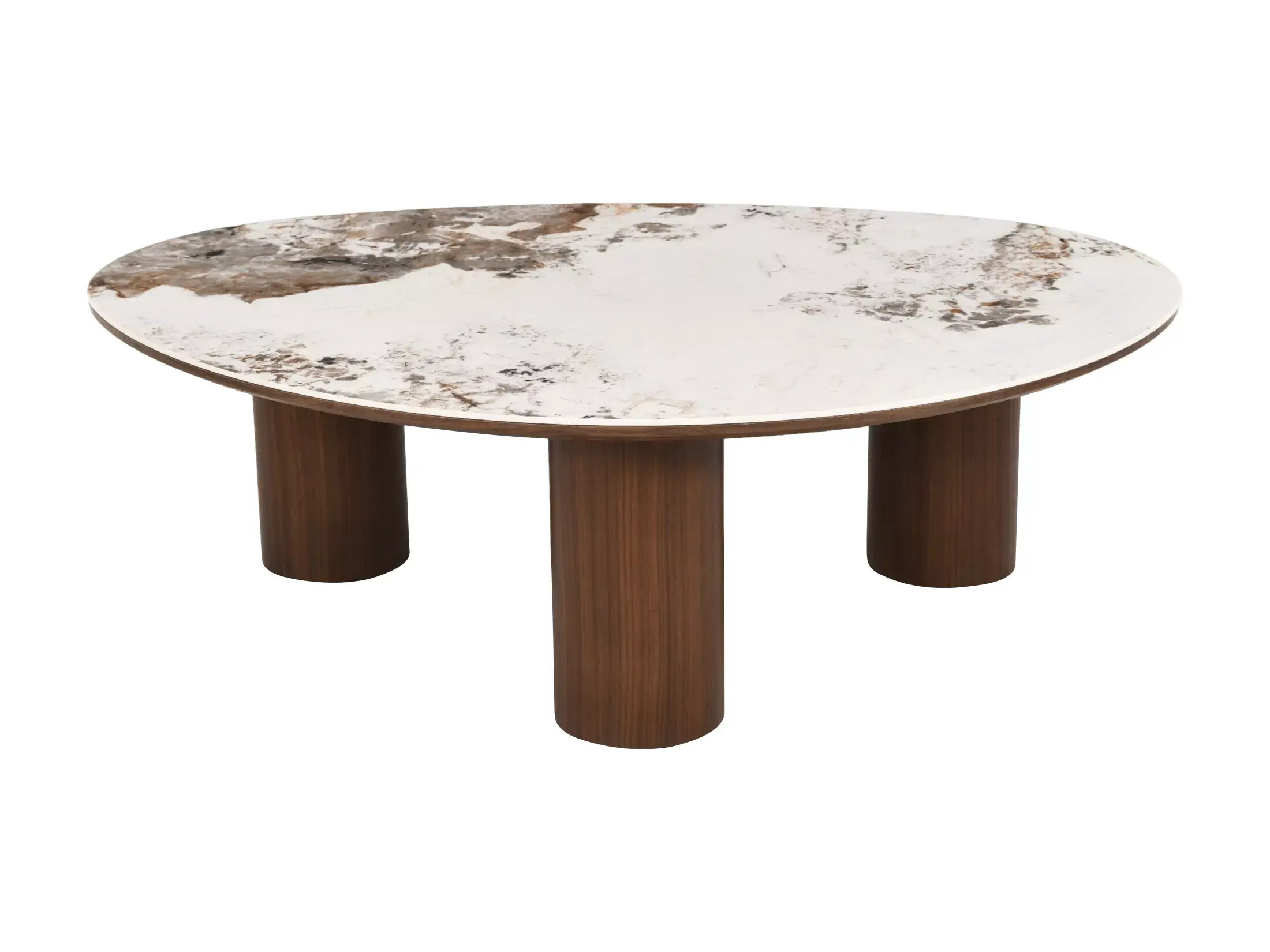 Table basse Detroit 1064 (Motif pierre + Noyer foncé)