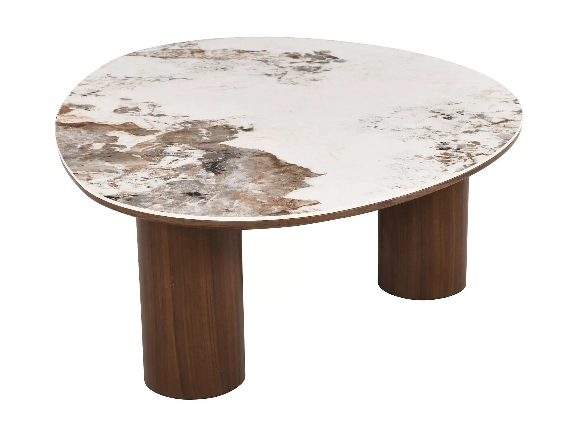 Table basse Detroit 1064 (Motif pierre + Noyer foncé)