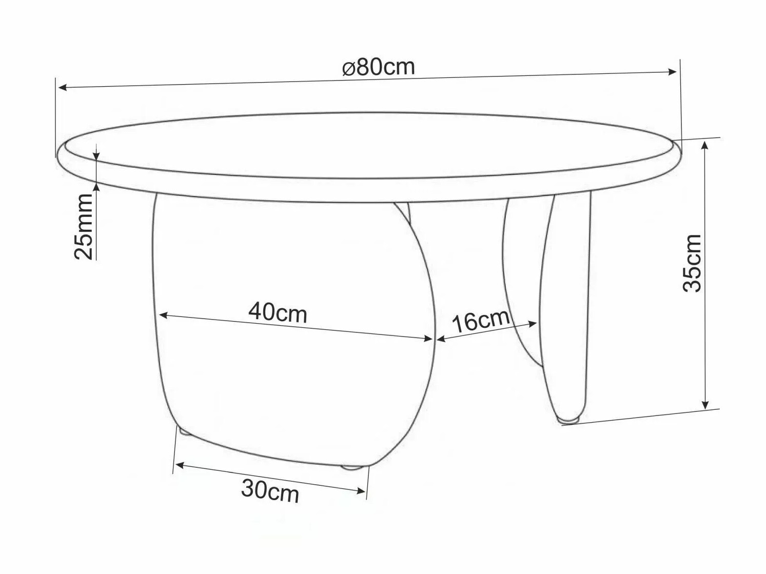 Table basse Detroit 1070 (Beige)