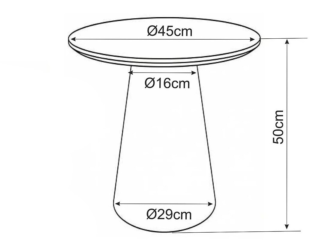 Table d'appoint Detroit 1065 (Noyer foncé)