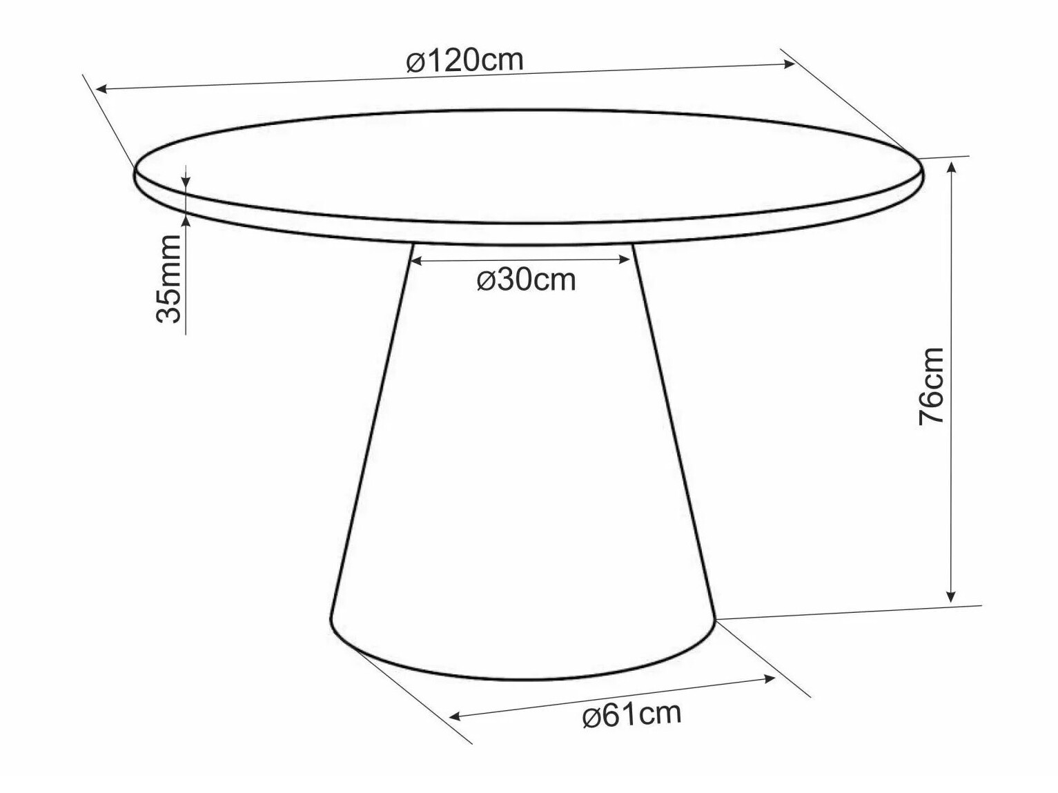 Table Detroit 1069 (Gris clair)