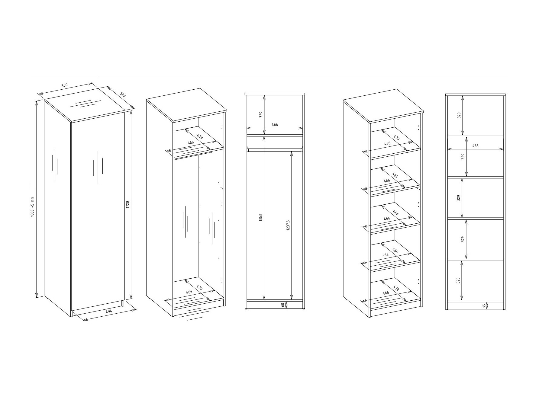 Armoire Elbvelu 118 (Sonoma chêne)