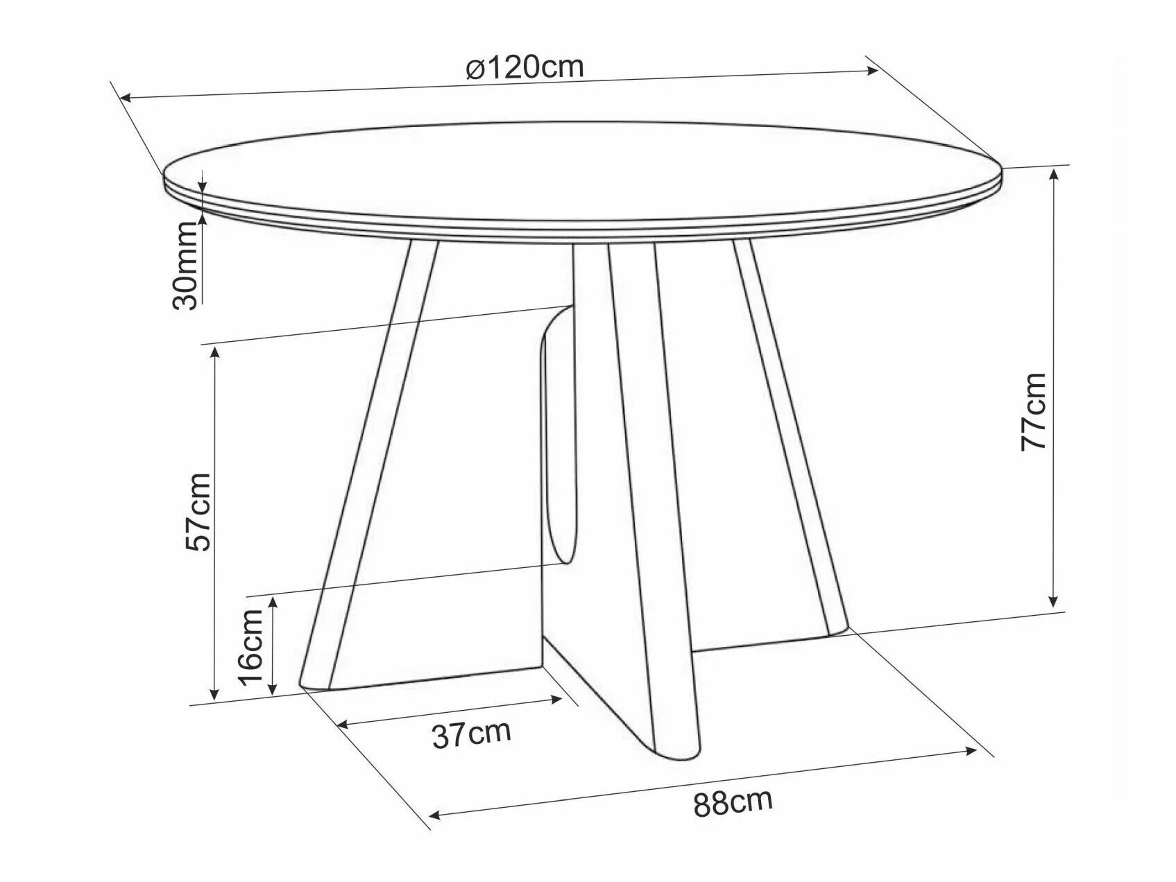 Table Detroit 1073 (Motif pierre + Chêne)