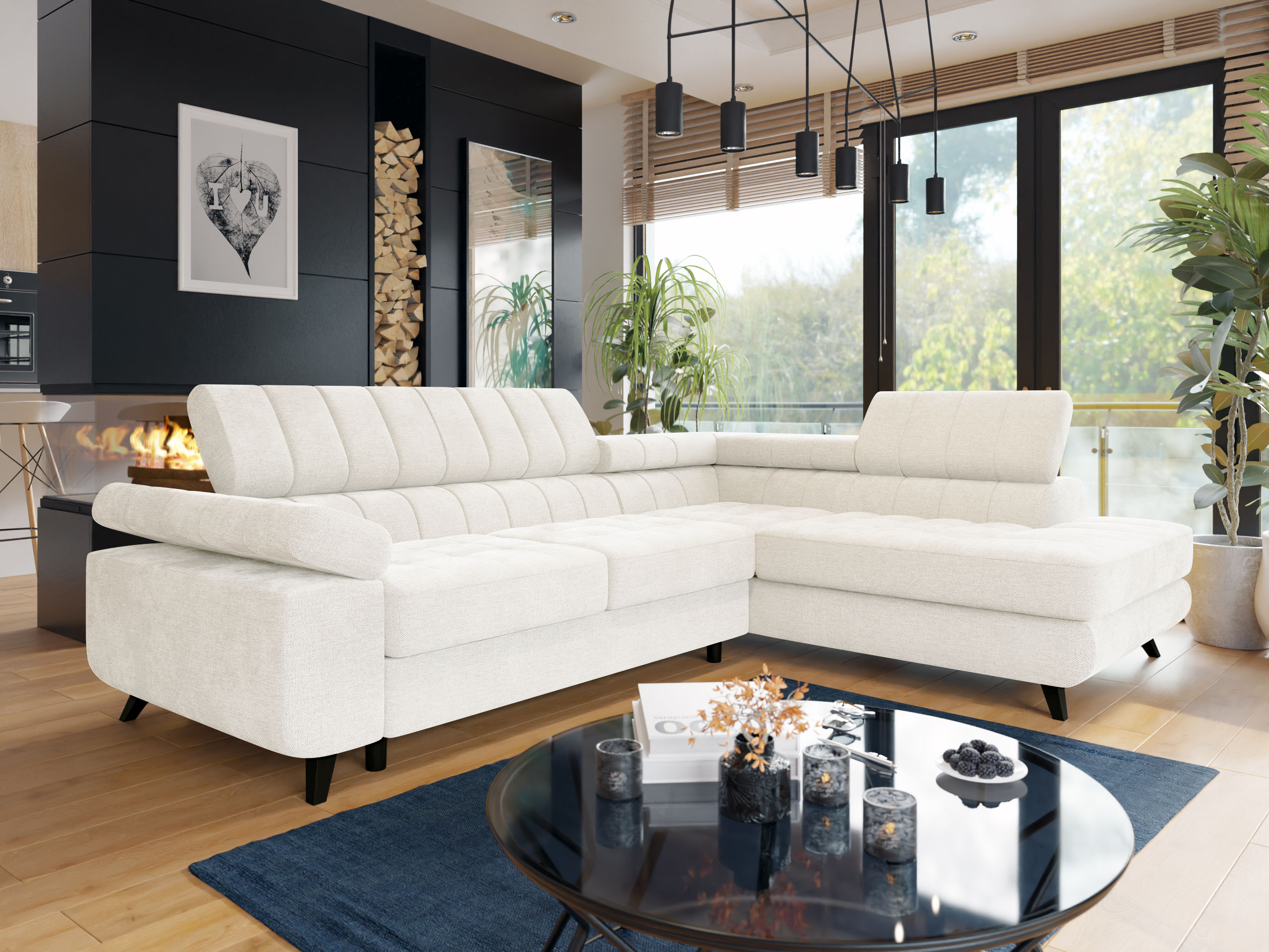 Canapé d'angle Comfivo Agnus (Spirit White)