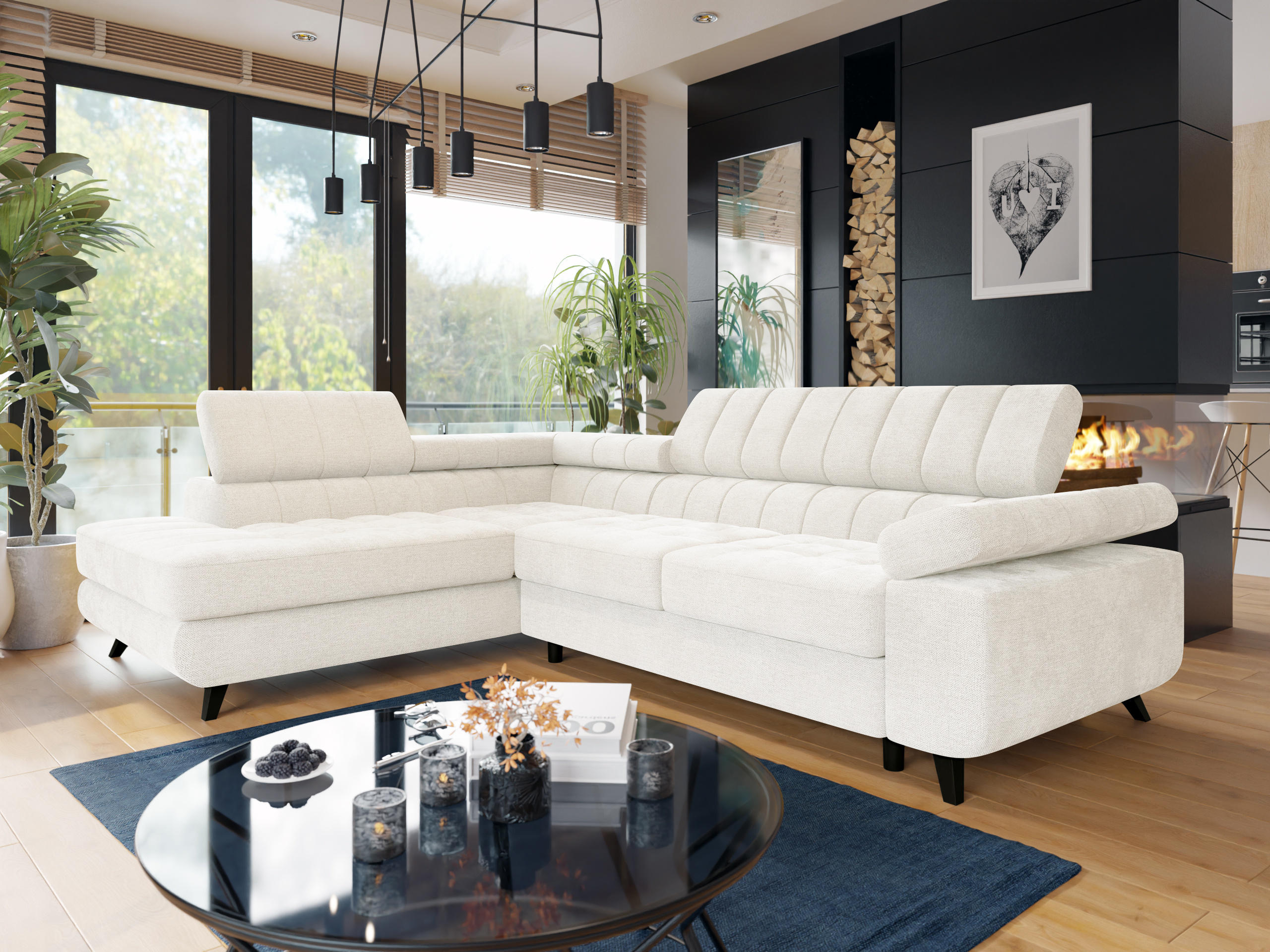 Canapé d'angle Comfivo Agnus (Spirit White)