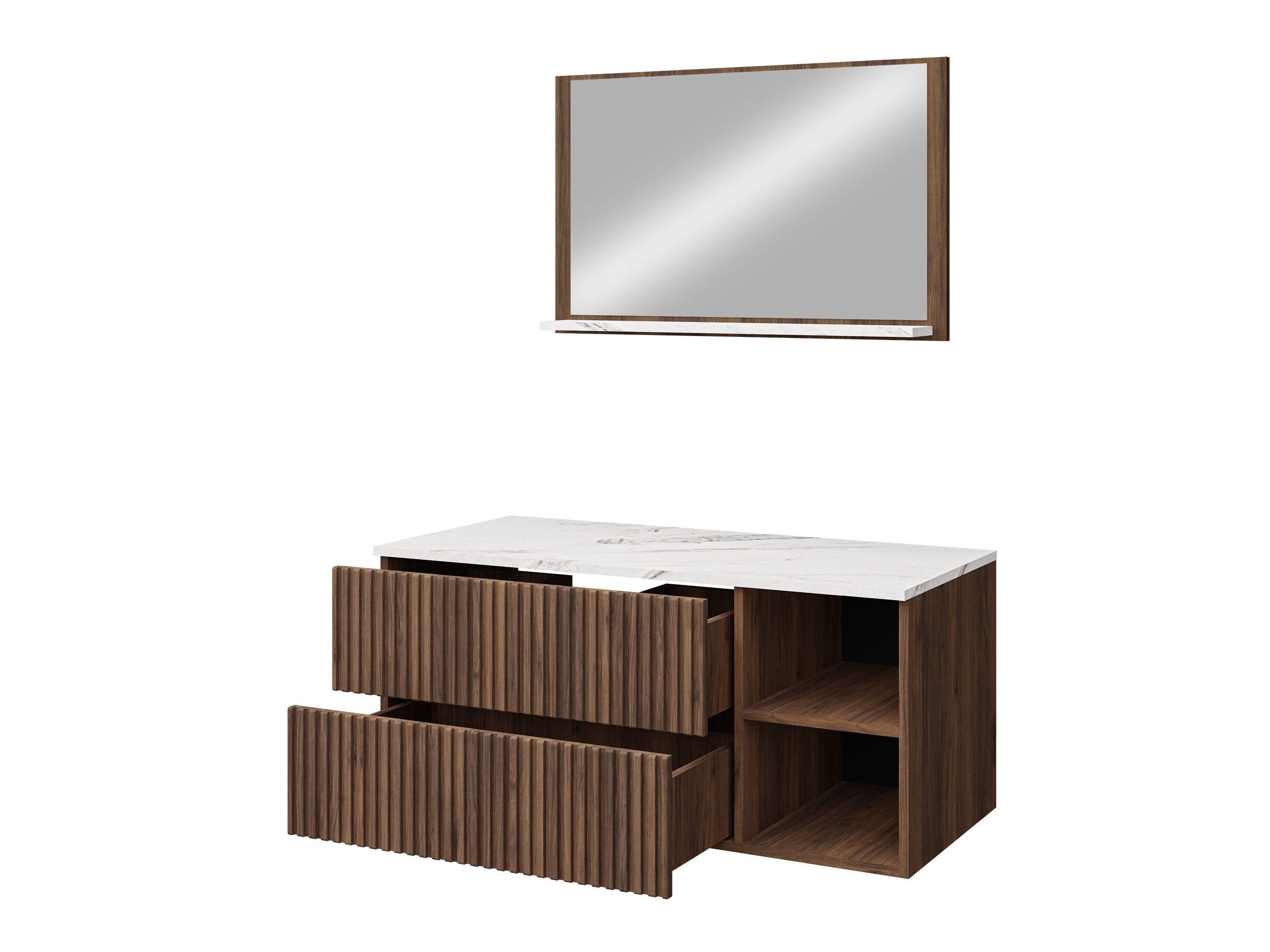 Ensemble de salle de bain Nauta (Cachemire + Chêne Cremona)
