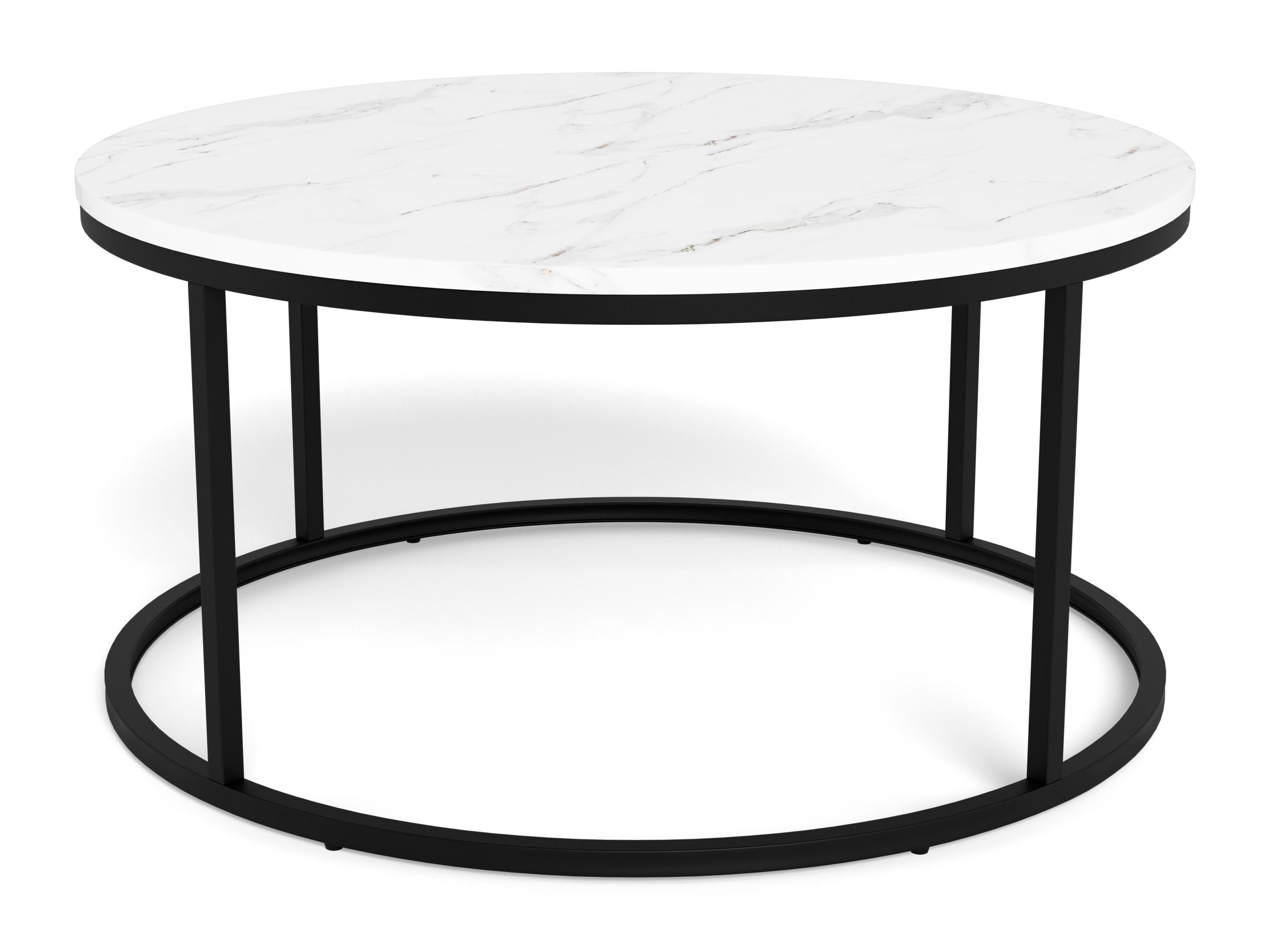 Table basse Norsica 692 (Noir + Marbre blanc)